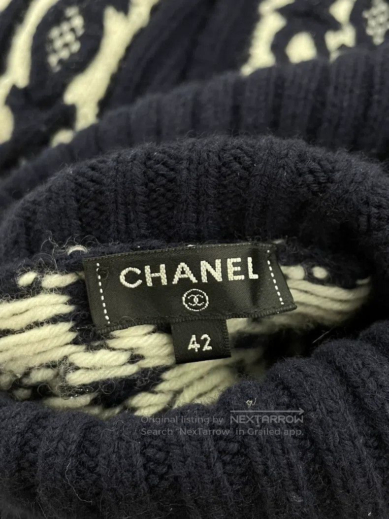 Chanel Chanel German Hamburg series turtleneck striped sweater Size M / US 6-8 / IT 42-44 - 4 Thumbnail