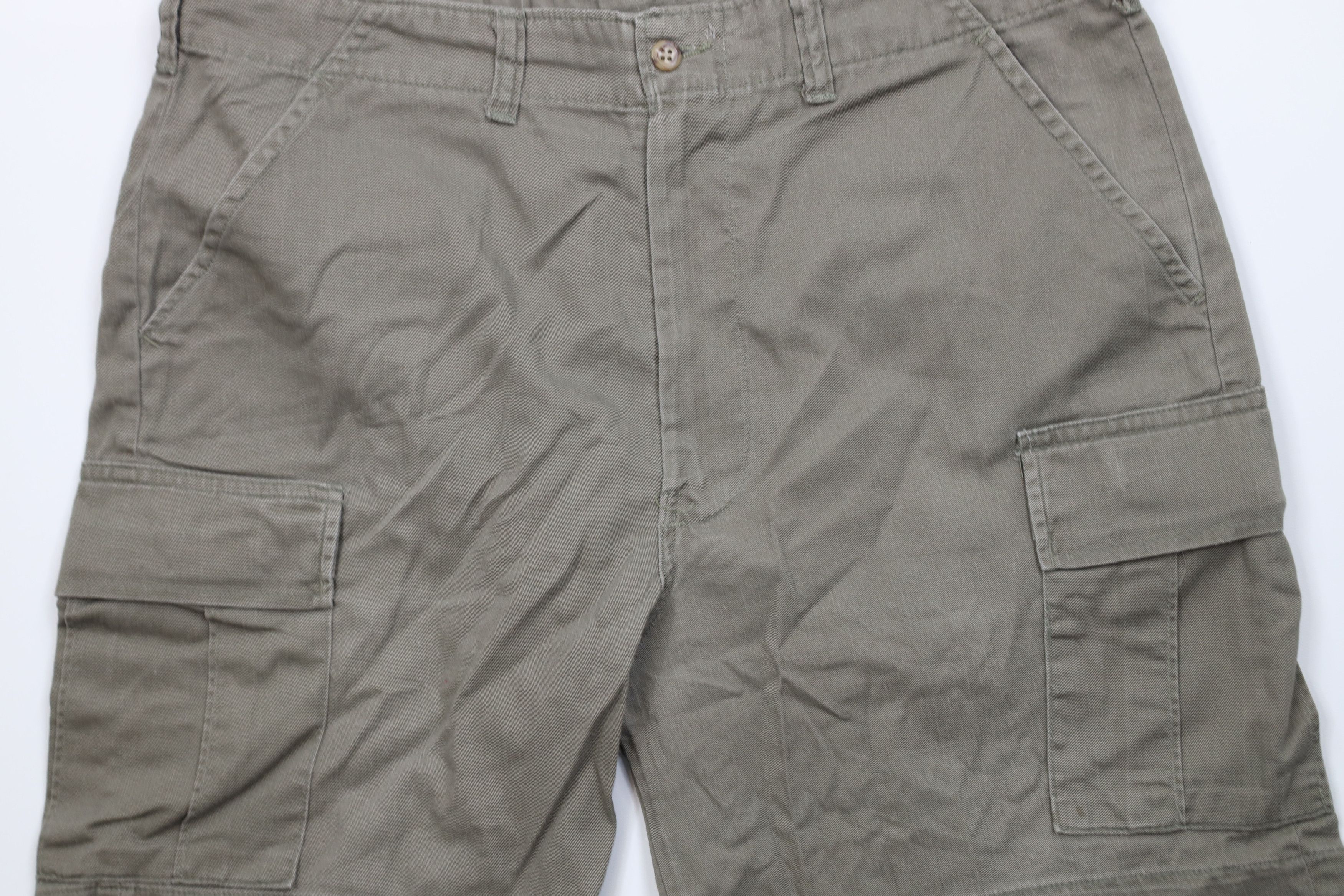 Vintage Vintage 90s Streetwear Knee Military Style Cargo Shorts USA Size US 36 / EU 52 - 3 Thumbnail