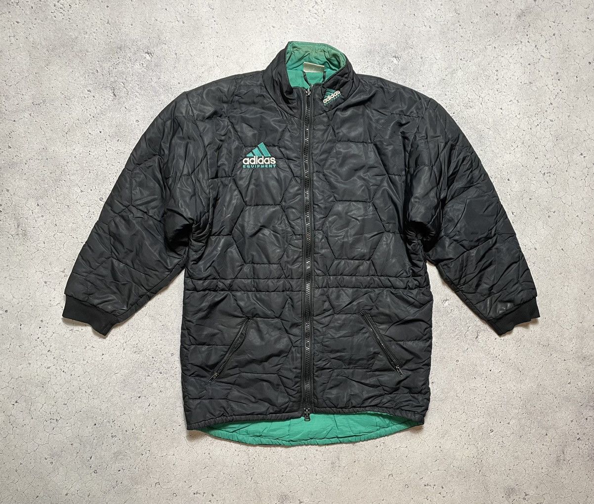Adidas × Vintage Vintage 90's Adidas Equipment Parka Jacket Big Logo Rare Size US L / EU 52-54 / 3 - 2 Thumbnail