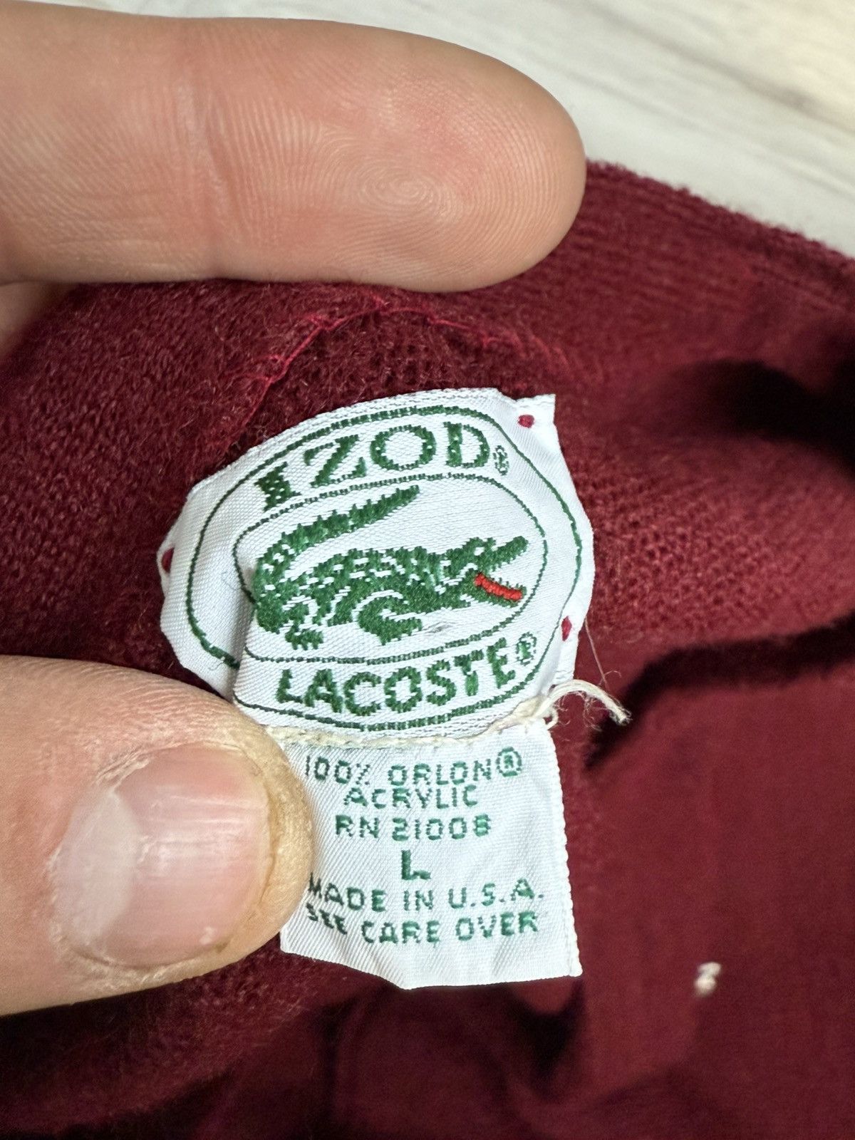 Lacoste Vintage Lacoste 80’s made in USA sweater cardigan Size US L / EU 52-54 / 3 - 5 Thumbnail