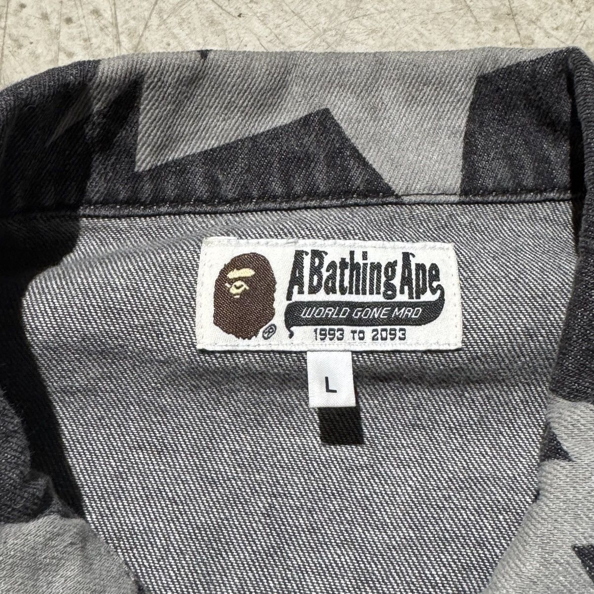 Bape 2022 BAPE STA Pattern Loose Fit Denim Jacket Size US L / EU 52-54 / 3 - 3 Thumbnail