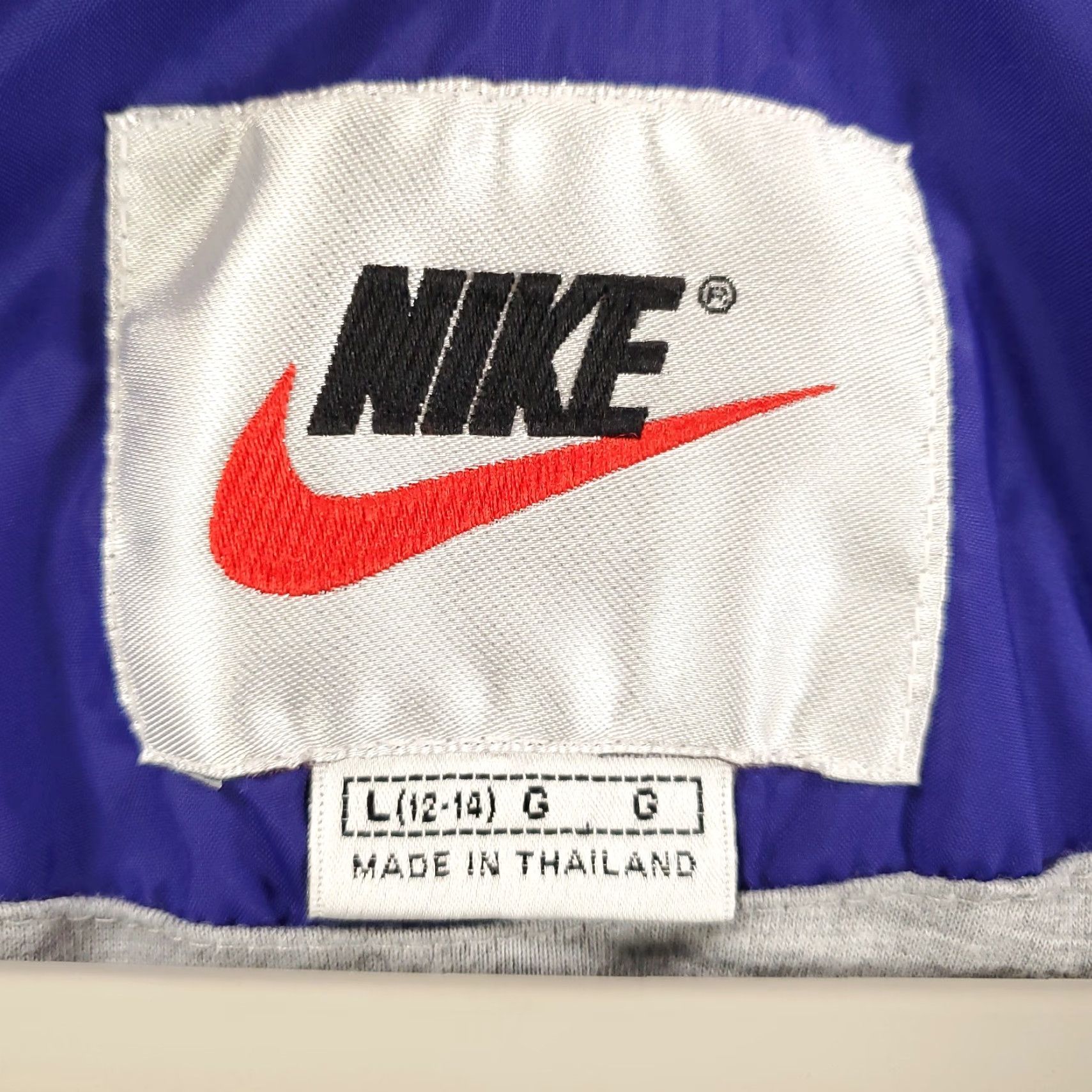 Nike Vintage Nike Jacket Womens Large 12 14 Blue Windbreaker Retro Snap Up Spellout Size L / US 10 / IT 46 - 3 Thumbnail