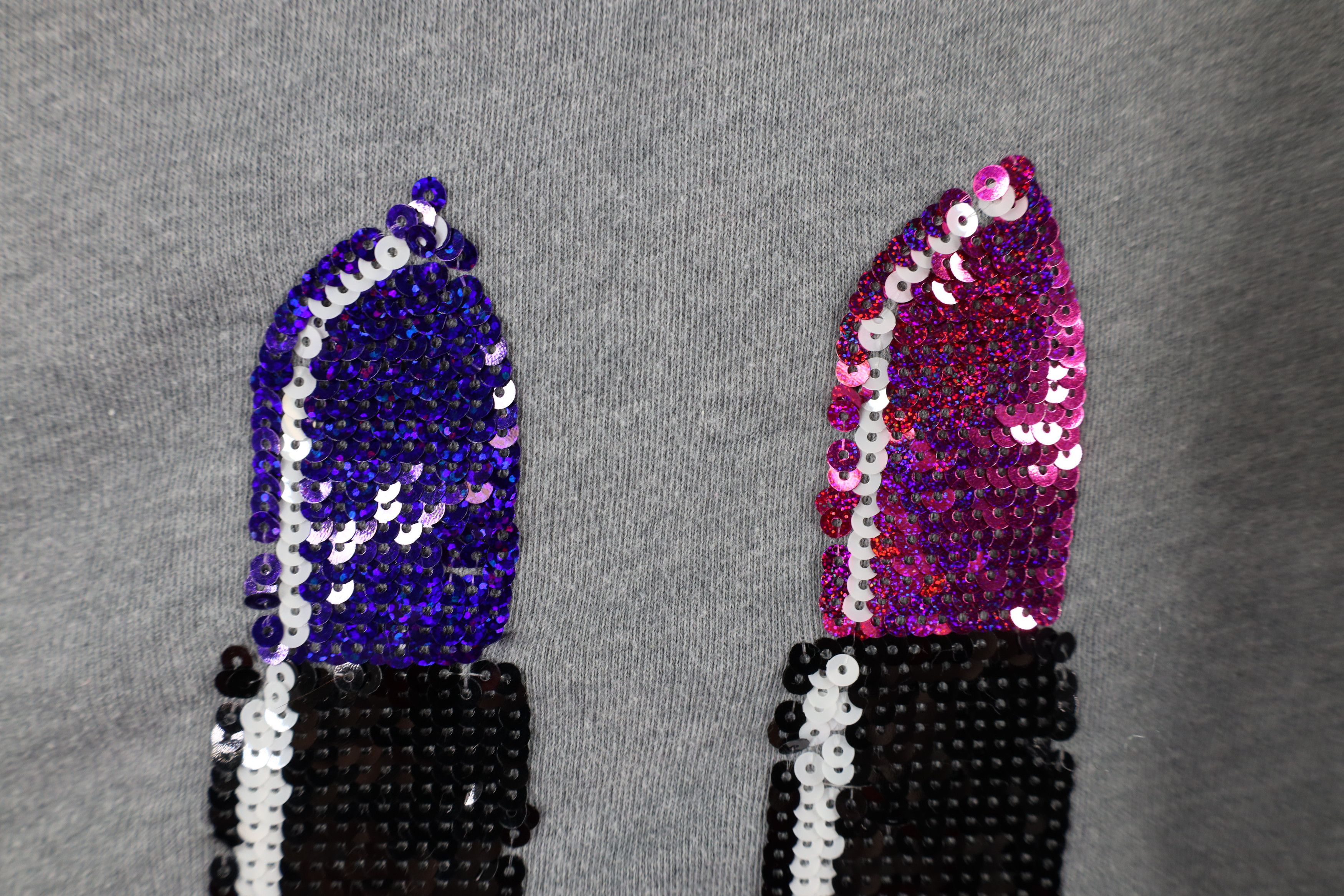 Juicy Couture × Vintage Vintage Y2K Juicy Couture Sequin Lipstick Sweatshirt Gray Size XL / US 12-14 / IT 48-50 - 9 Thumbnail