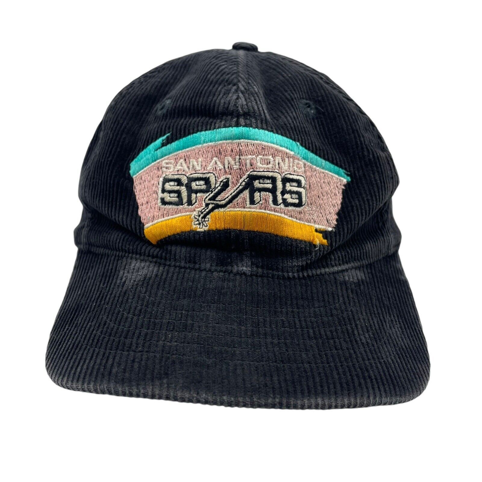 Twins Vtg San Antonio Spurs Corduroy Snapback Hat Cap Black Size ONE SIZE - 1 Thumbnail