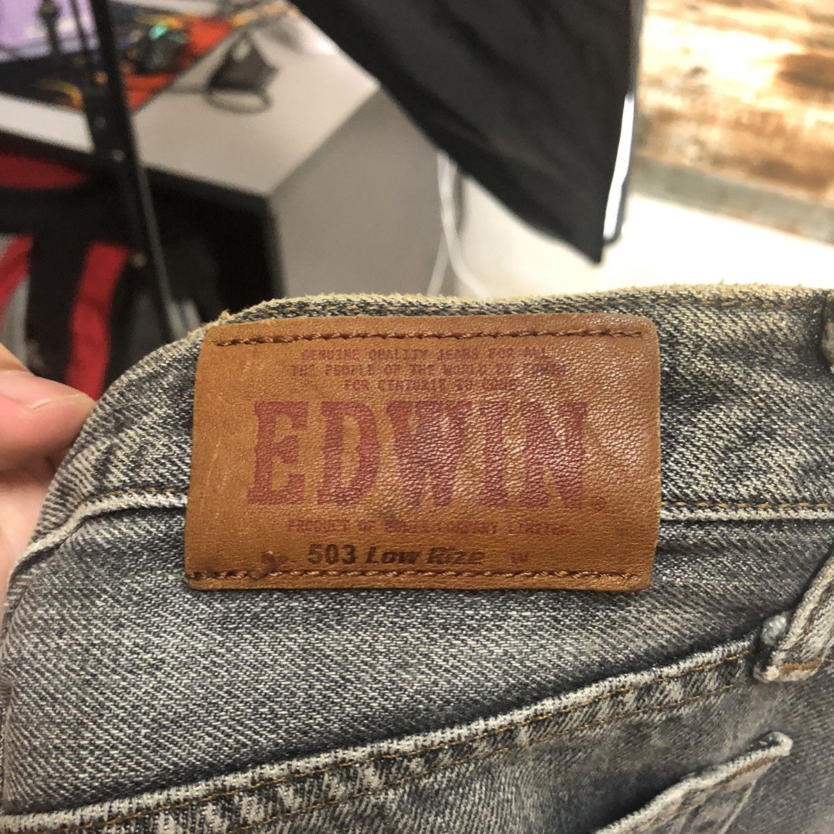 Edwin DL Edwin 503 Black Distressed Denim Pants #C278 Size US 34 / EU 50 - 20 Thumbnail