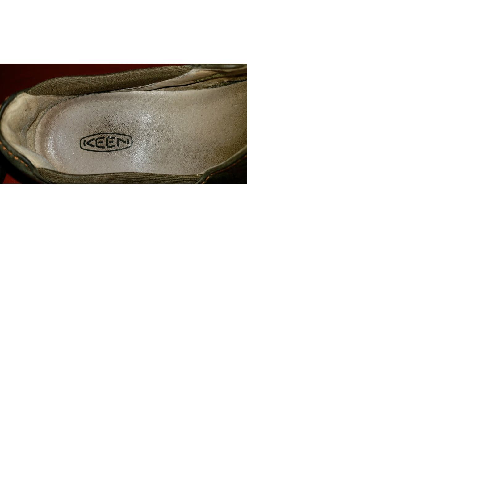 KEEN Keen Women's Loafers Slip On Flat Casual Leather Orange Stitching Olive 6.5M US 6.5 EUR 37 EU Brown/Orange? Size US 5 / IT 35 - 9 Thumbnail