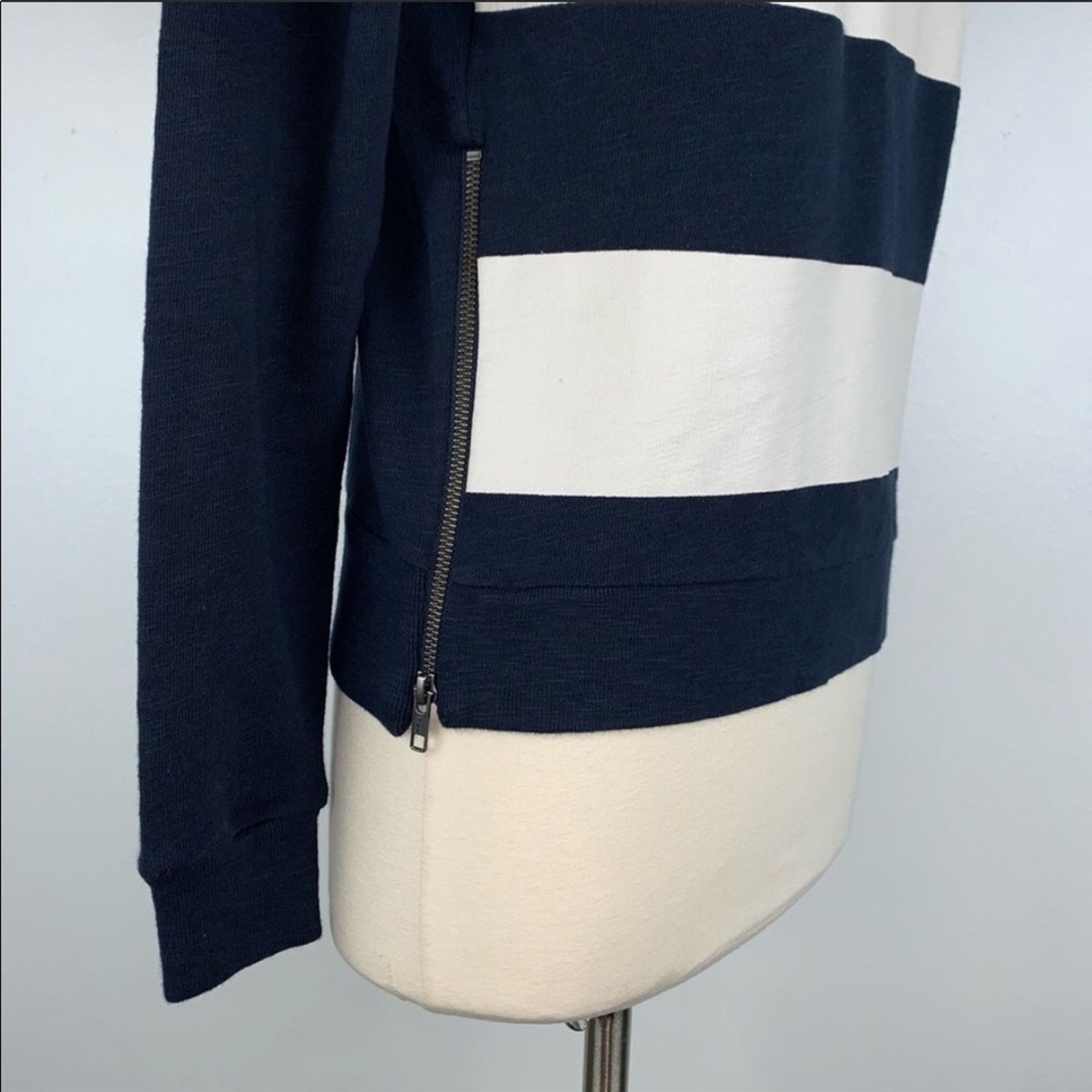 J.Crew J CREW Navy White Nautical Preppy Striped Pullover Sweater Size XS / US 0-2 / IT 36-38 - 7 Thumbnail