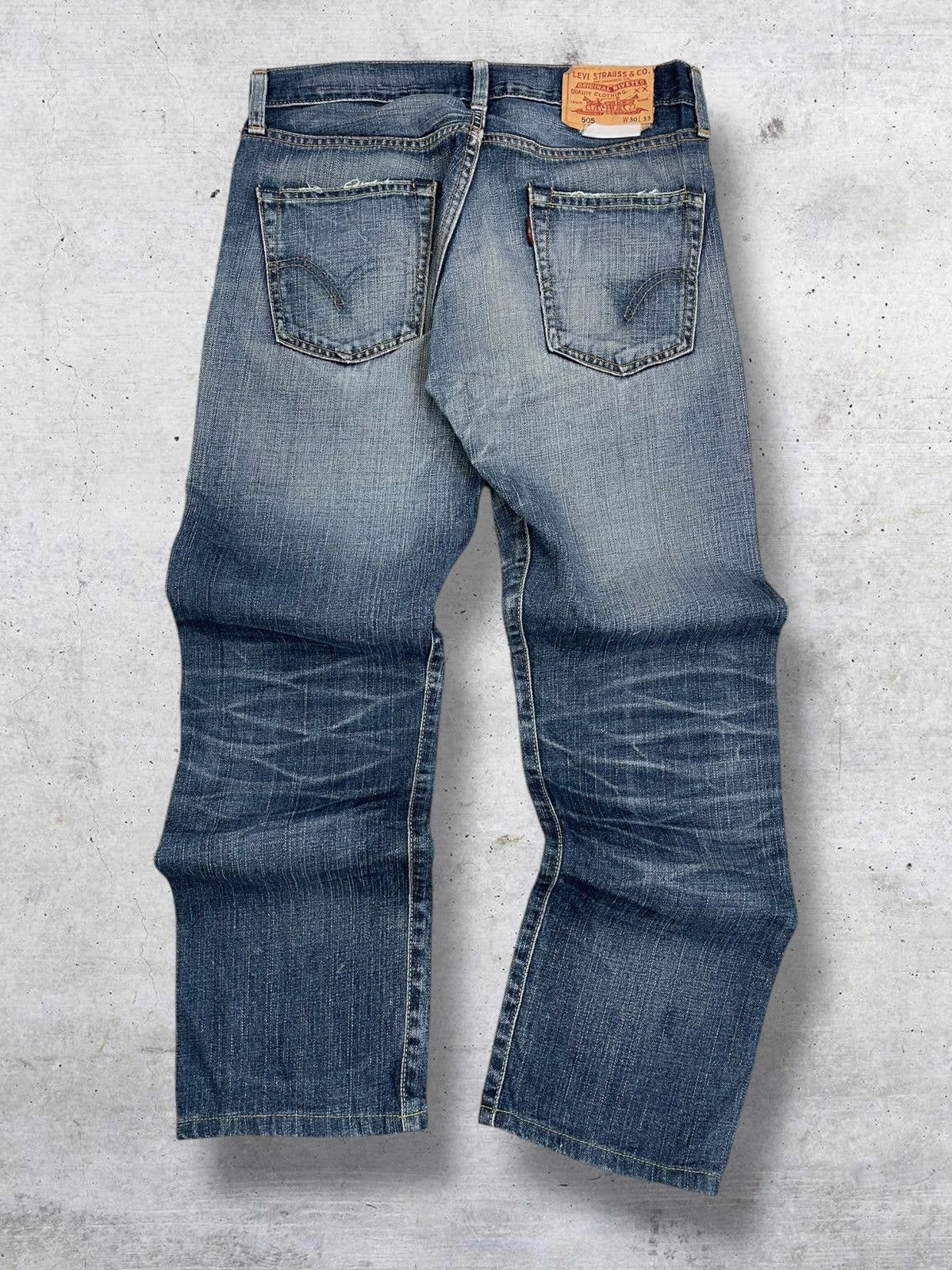 Levi's Vintage Clothing VINTAGE 505 LEVIS USA DESIGNER 90S INDIGO WASHED OLD DENIM Size US 30 / EU 46 - 9 Thumbnail