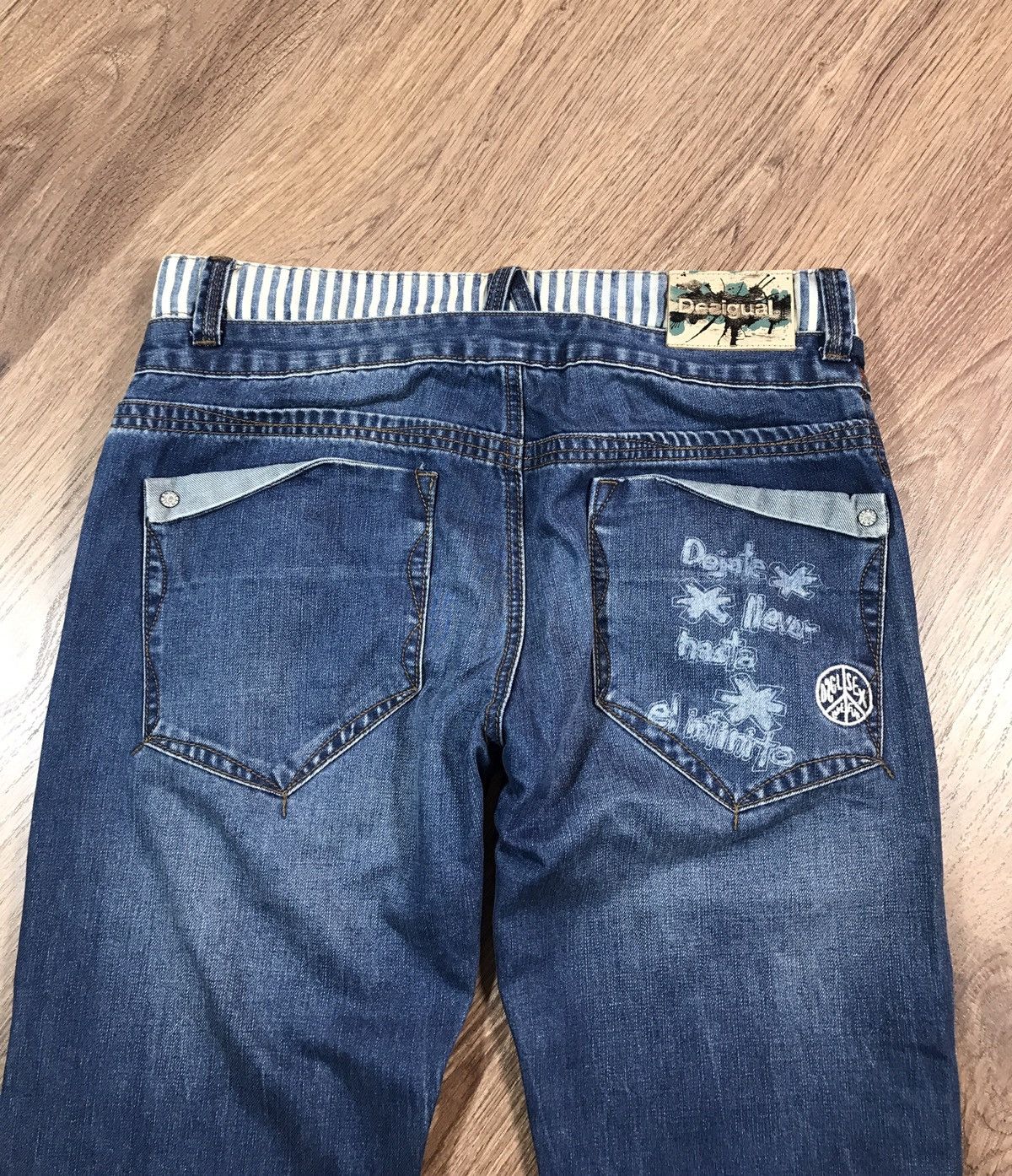 Desigual × Hysteric Glamour × Japanese Brand Desigual Funky Double Waist Looklike Hystericglamour Jeans Size US 32 / EU 48 - 9 Thumbnail