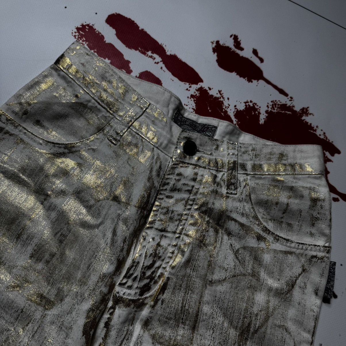 Japanese Brand × Other × Vintage vintage pants covered in paint h&m maison margiela style Size 26" / US 2 / IT 38 - 6 Thumbnail
