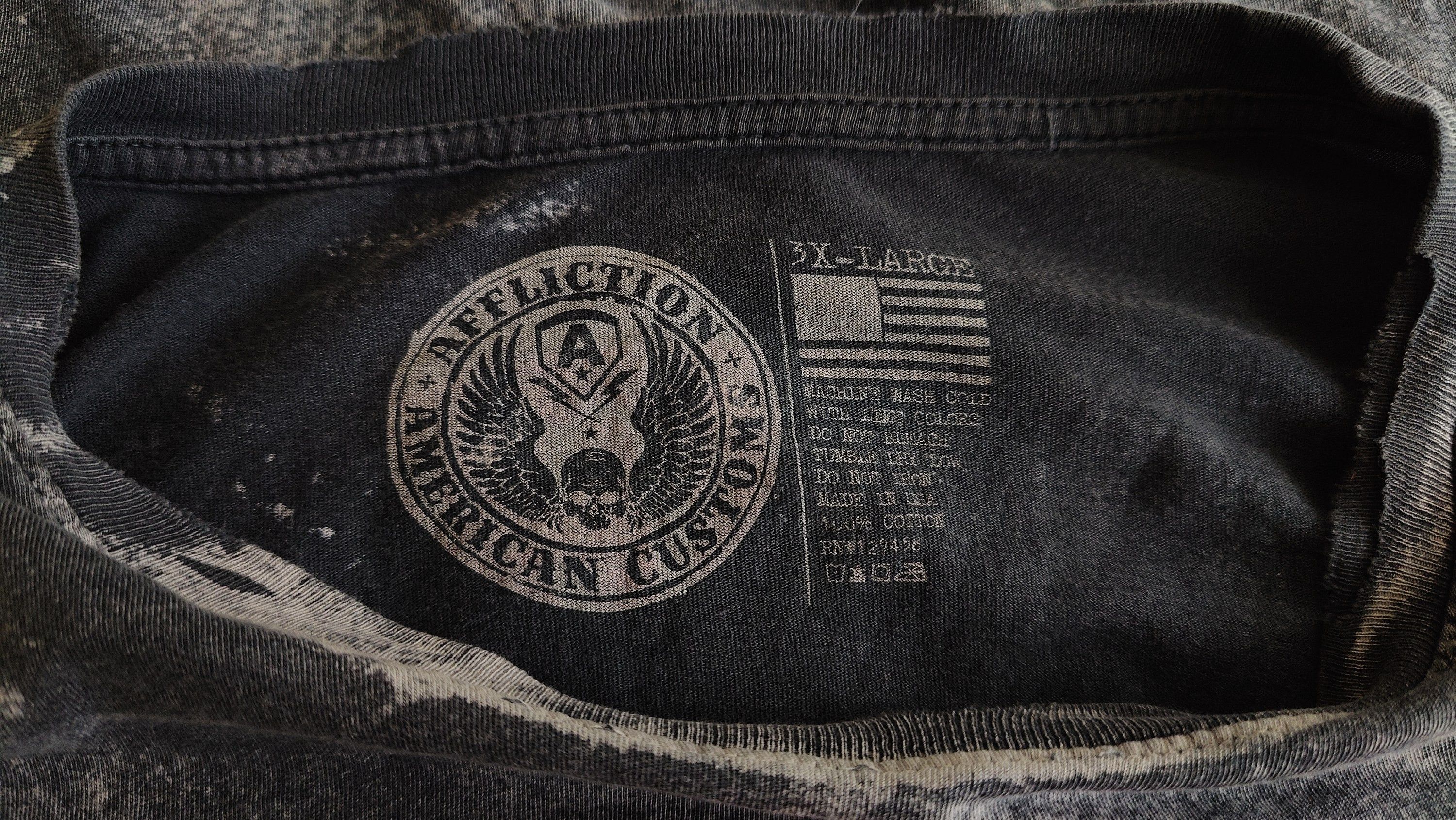 Affliction Affliction Y2K Opium American Customs Distressed Tshirt Size US XXL / EU 58 / 5 - 12 Thumbnail