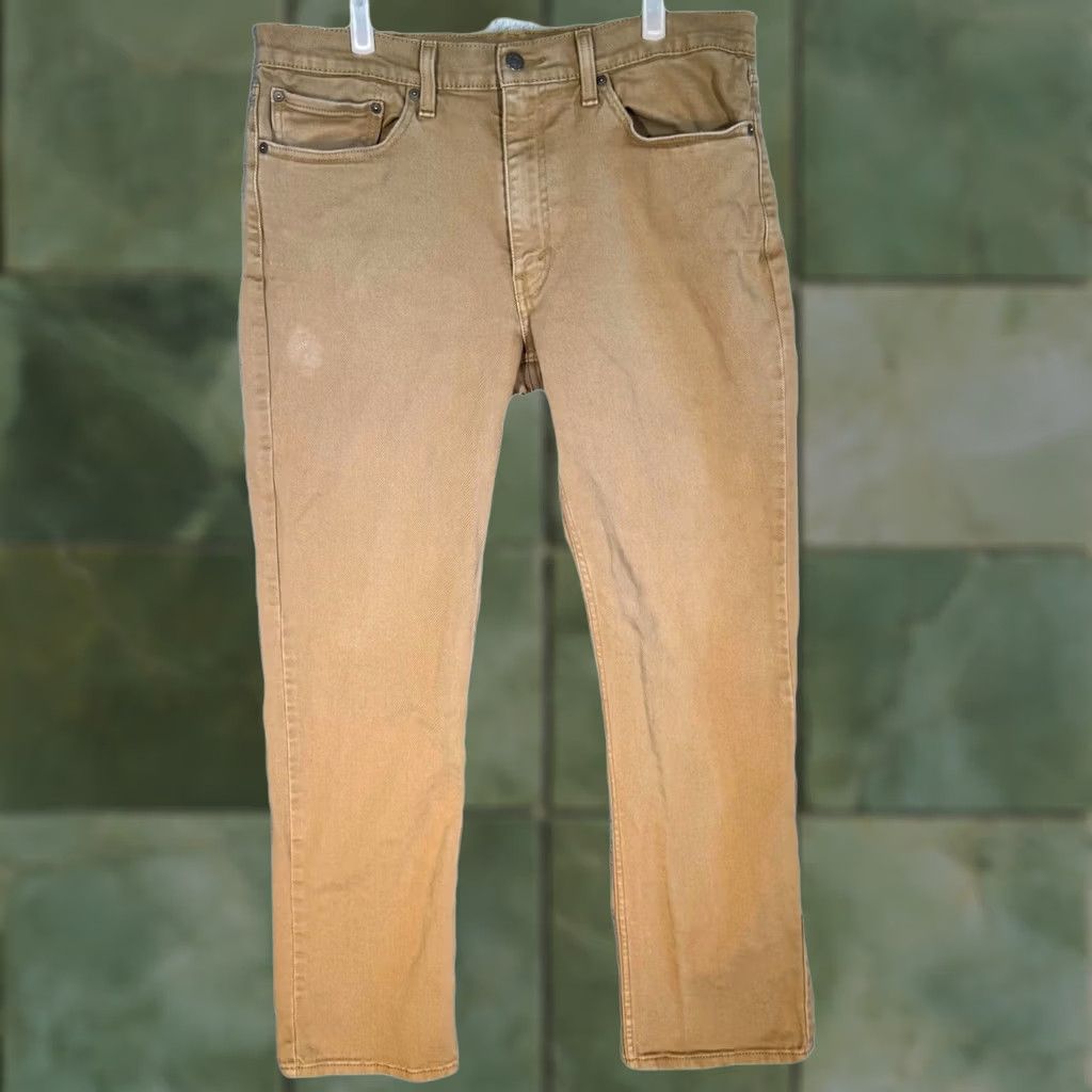 Levi's Levi’s 514 Jeans Men’s 36x32 Beige Denim Mid-Rise Straight Fit Size US 36 / EU 52 - 1 Thumbnail