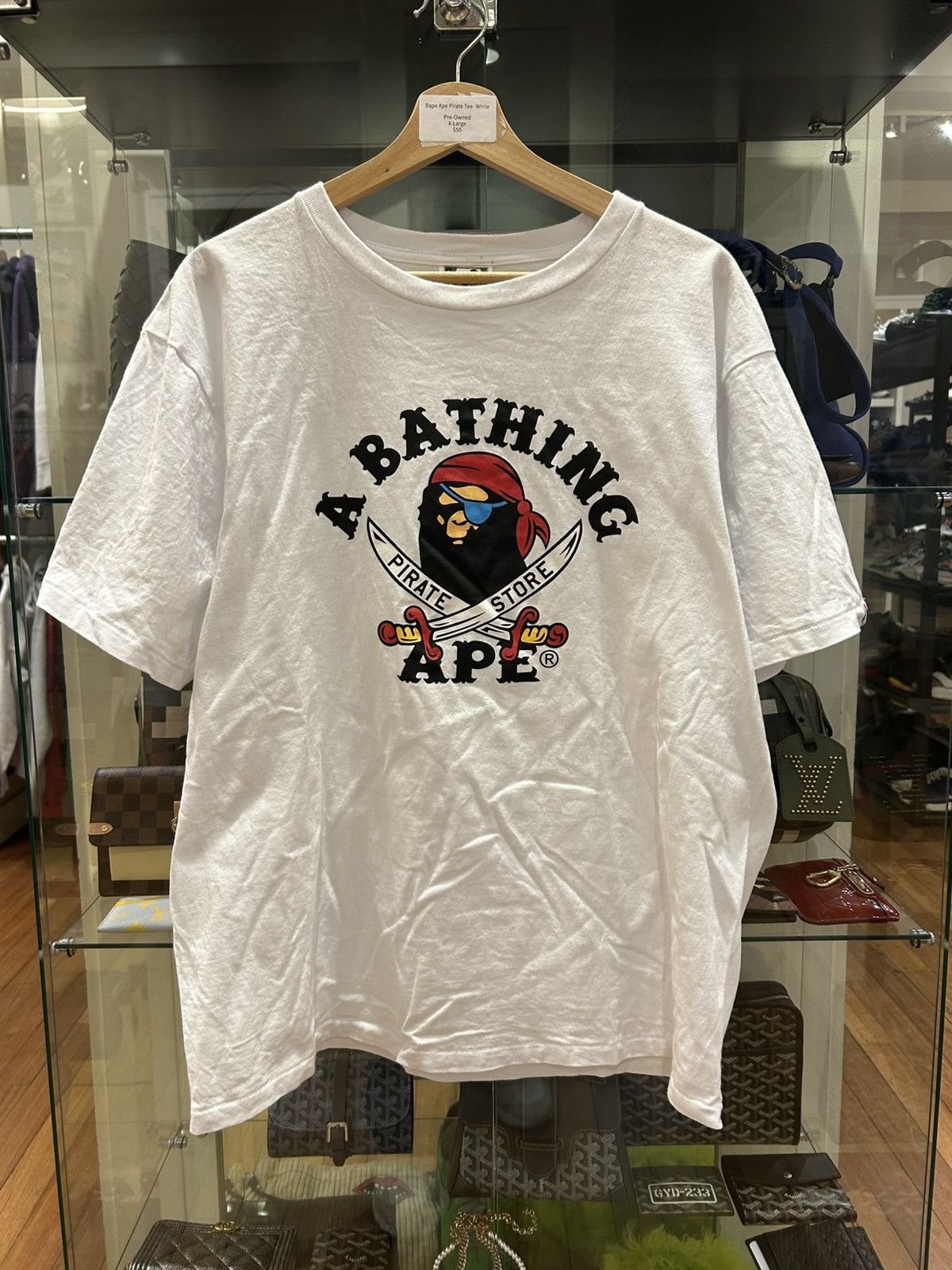 Bape Bape Ape Pirate Tee - White Size US XL / EU 56 / 4 - 1 Thumbnail
