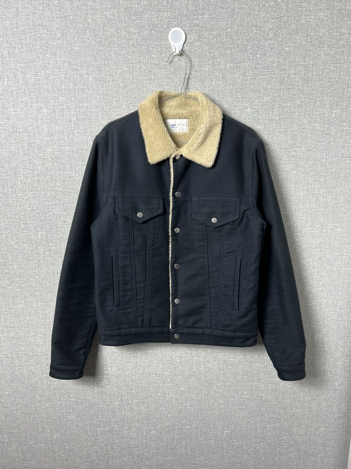 Sandro Sandro Dark Navy Fully Lined Shearling Jacket Men’s Size S Size US S / EU 44-46 / 1 - 8 Thumbnail