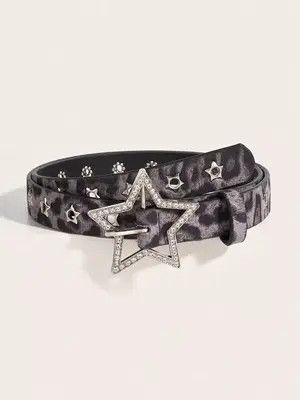 Cowboy Equipment Mayumi x Nami 112 cm pu Leathe r Belt Star buckle Size ONE SIZE - 2 Thumbnail