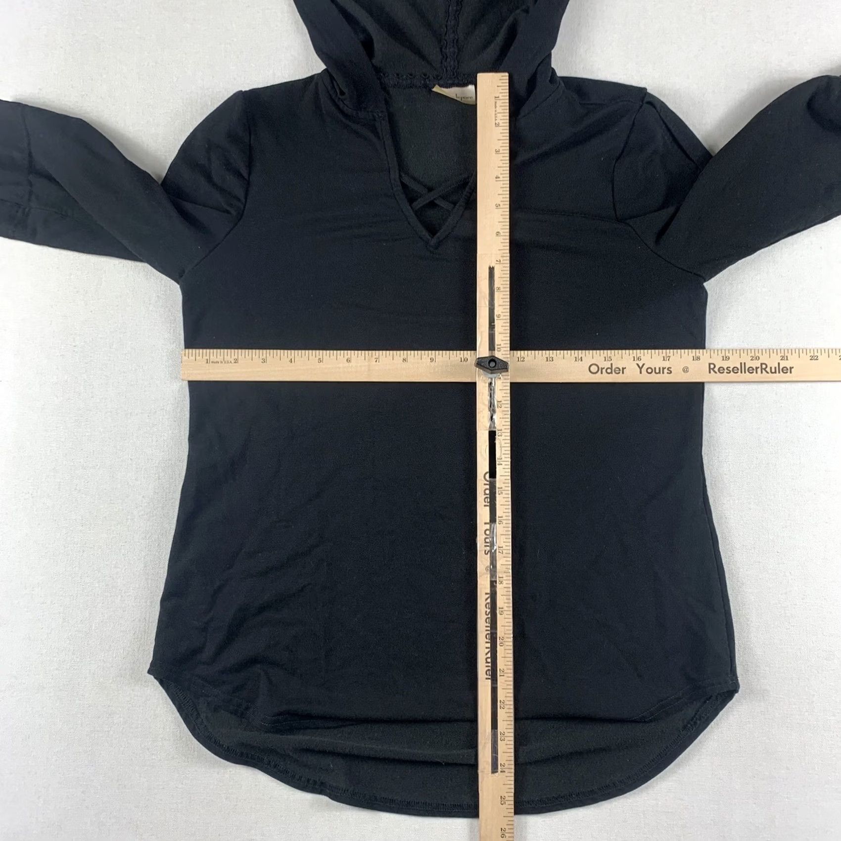 Nanette Lepore NANETTE LEPORE HOODED SHIRT WOMENS XS BLACK 3/4 SLEEVE Size XS / US 0-2 / IT 36-38 - 3 Thumbnail