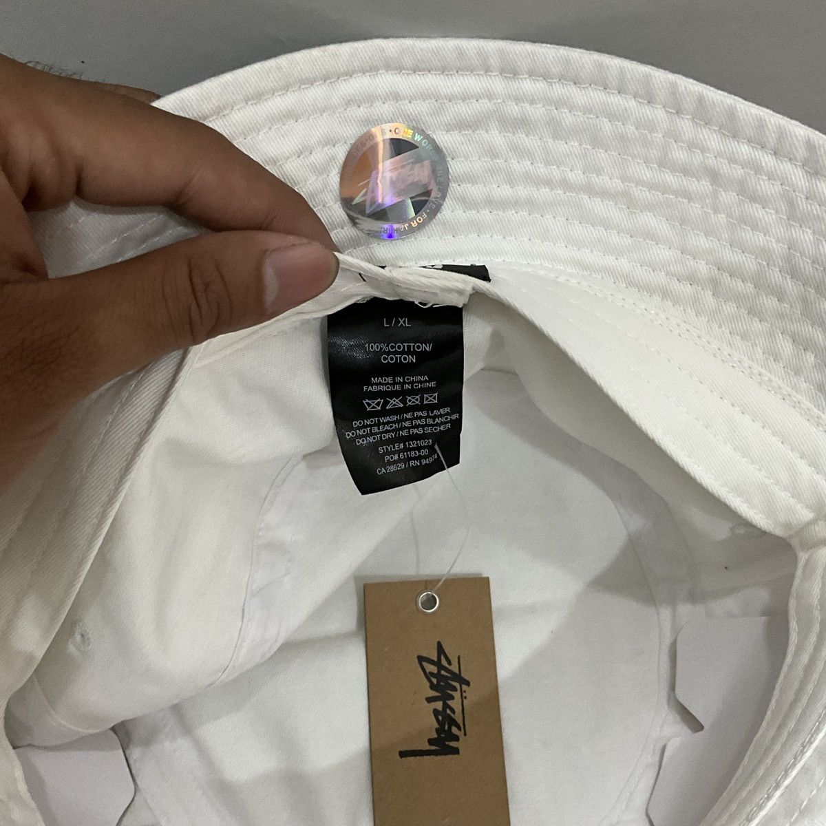 Stussy Stussy bucket hat white Size ONE SIZE - 4 Thumbnail