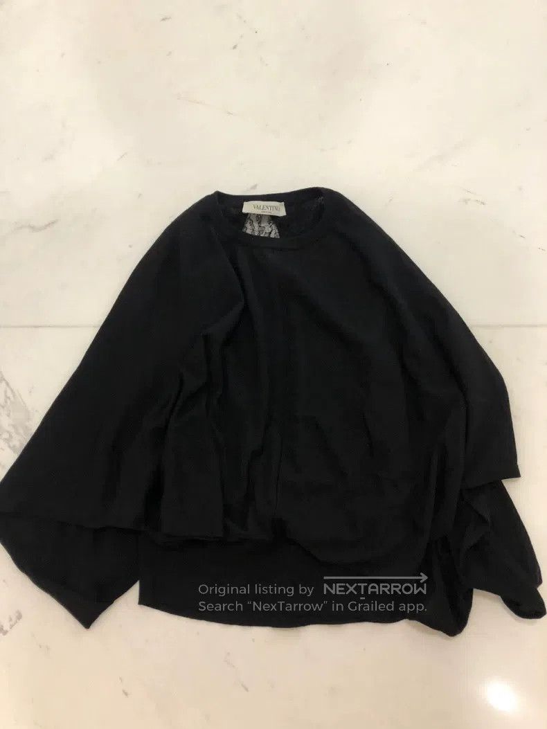 Valentino Knitted lace shawl top