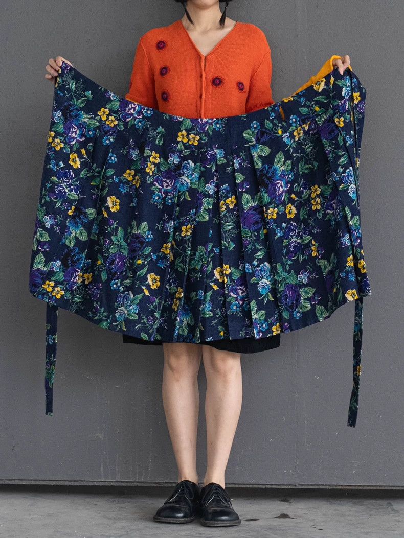 Kenzo KENZO Early showy blue and purple wool floral set vintage Size M / US 6-8 / IT 42-44 - 8 Thumbnail