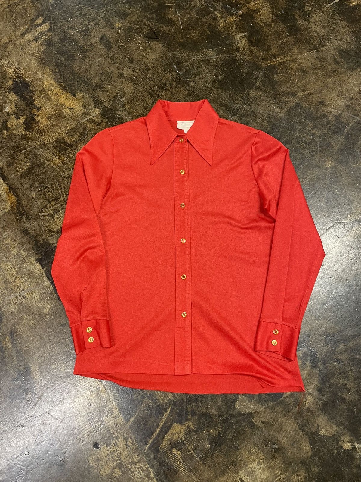 Other Vintage Women’s Red Polyester Button Up Size M / US 6-8 / IT 42-44 - 1 Thumbnail