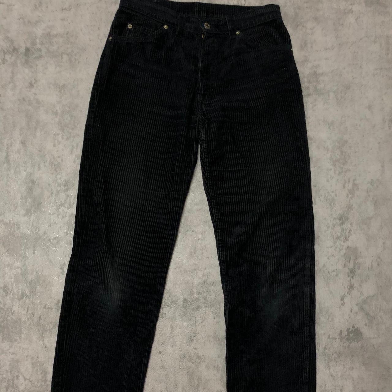 Other L? Black corduroy straight leg pants #punkrock #grungevibes Size US 34 / EU 50 - 1 Thumbnail