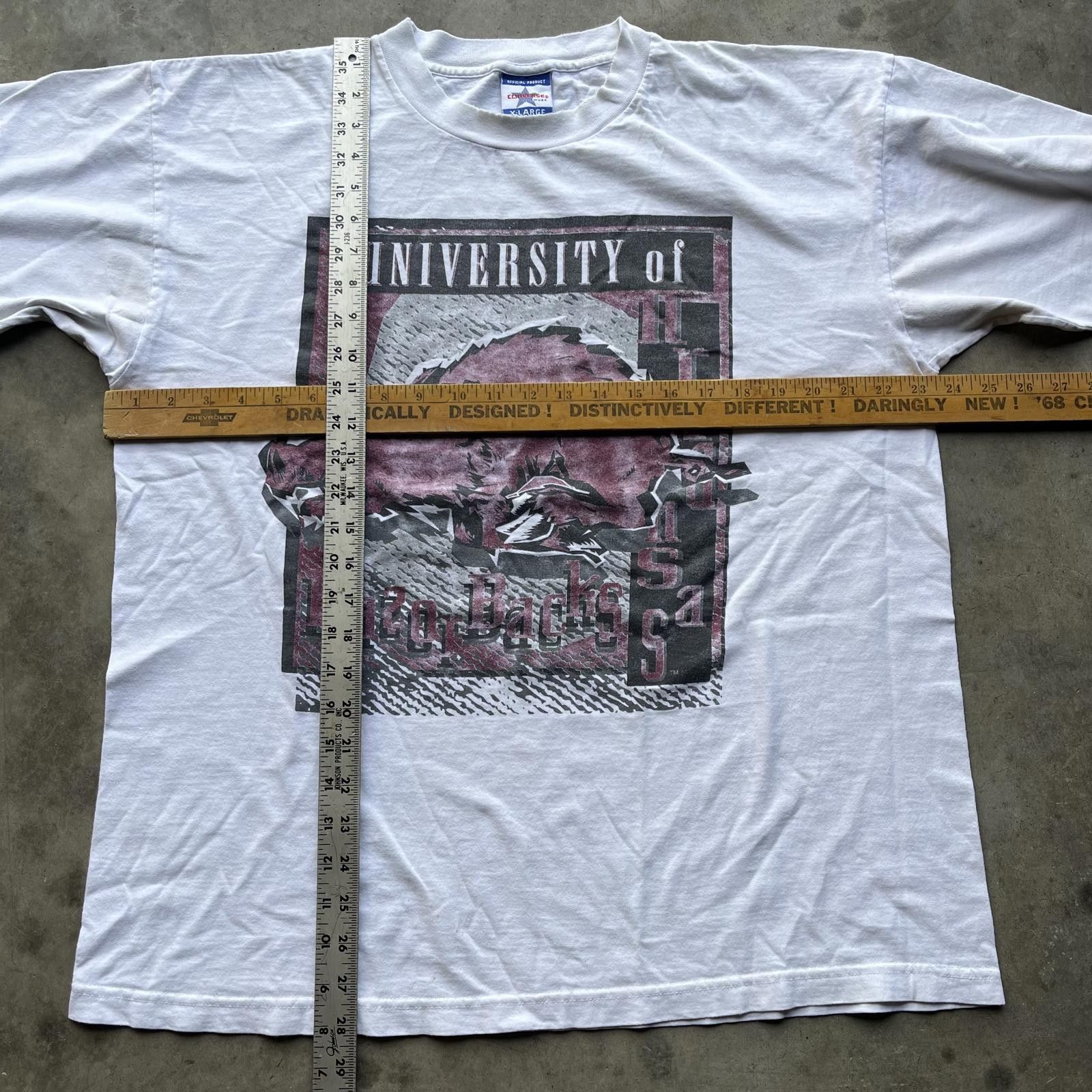 Converse × Vintage Vintage Rare 90s Converse Arkansas Razorbacks Sports Shirt Size US XL / EU 56 / 4 - 4 Thumbnail