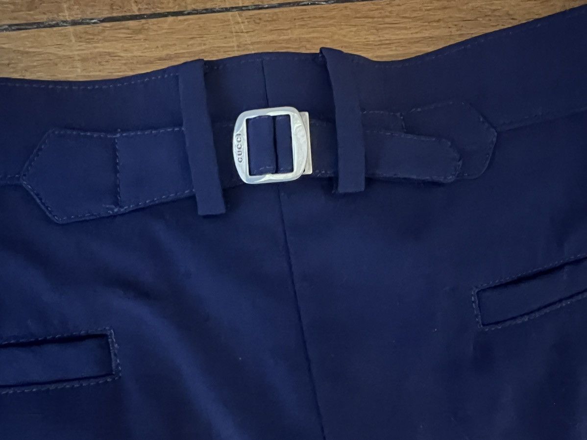 Gucci €1K crinkled, cropped wool trousers, back cinch, IT50, Italy Size US 34 / EU 50 - 7 Thumbnail