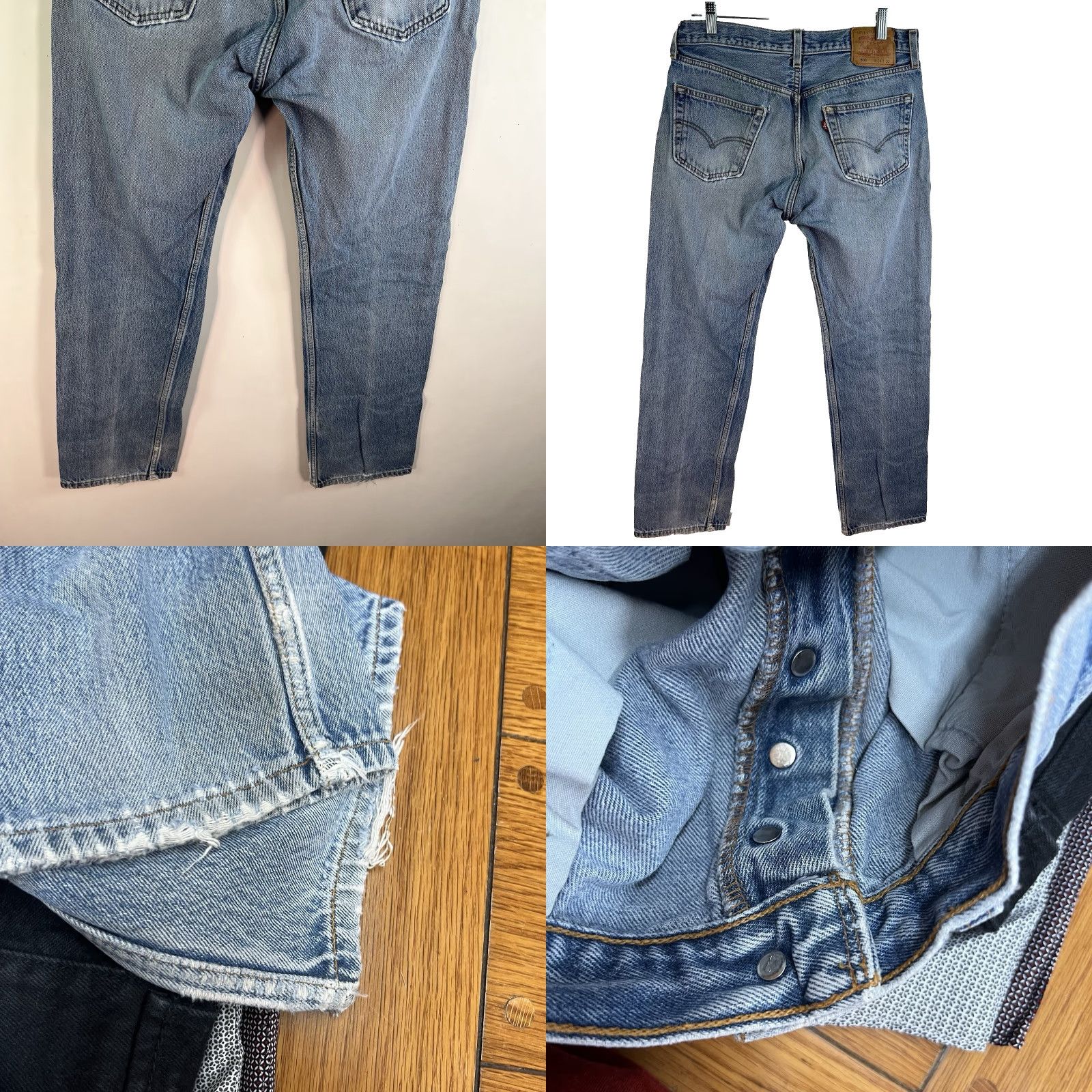 Levi's VINTAGE Levi's 501 Jeans Men's Size 34 Medium Blue Distressed 80s US Retro Straight Fit Size US 34 / EU 50 - 8 Thumbnail