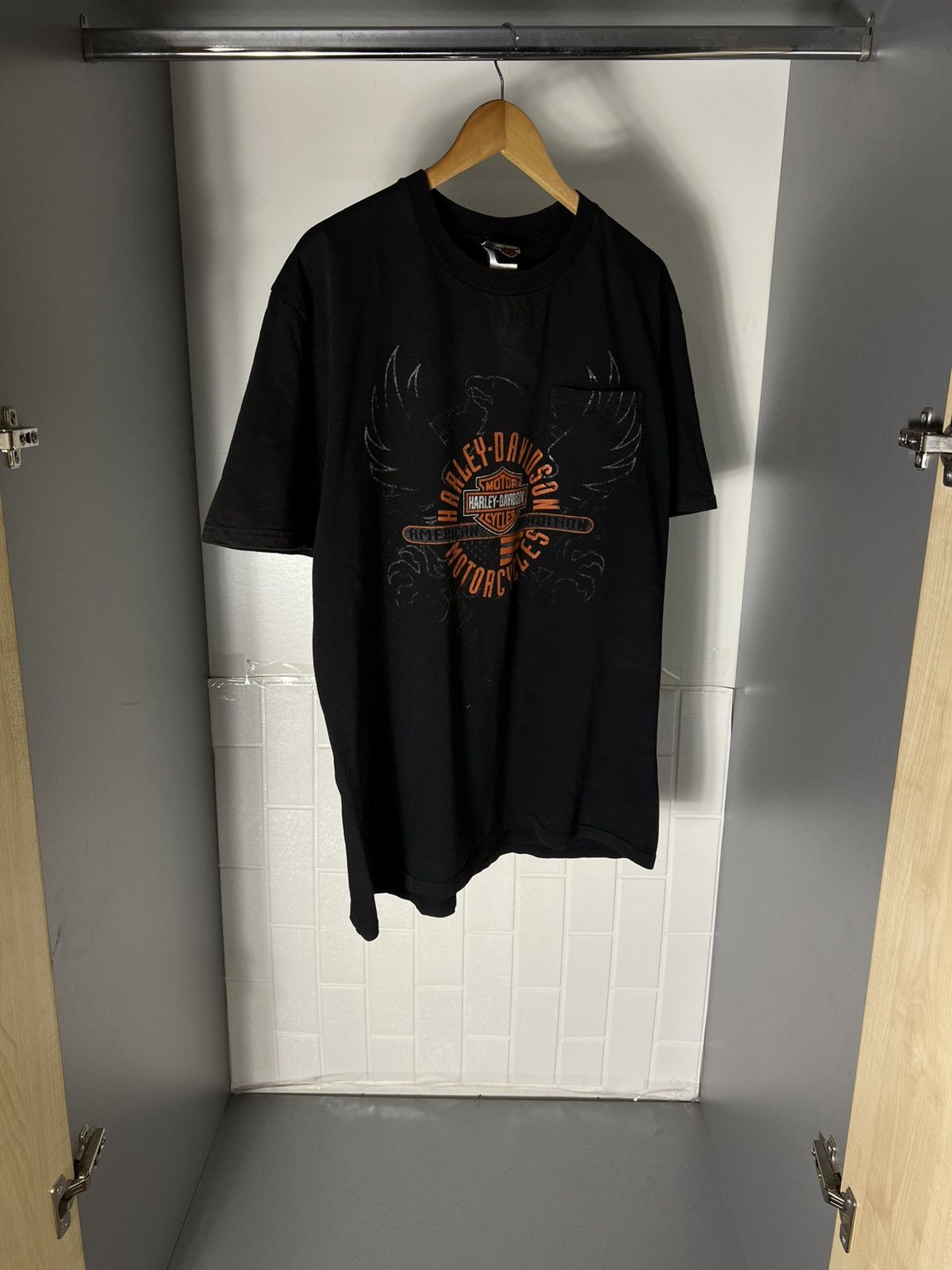 Harley Davidson VINTAGE HARLEY DAVIDSON MOTORCYCLE RETRO T-SHIRT BIKE 90s Size US L / EU 52-54 / 3 - 3 Thumbnail