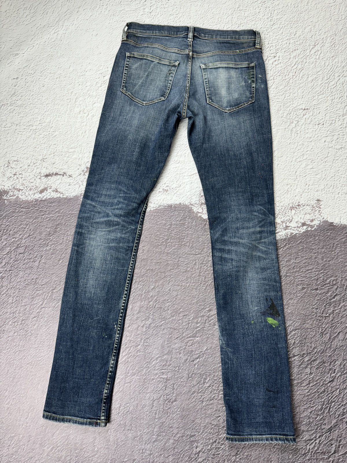 Japanese Brand × Muji Muji Japan blue distressed denim hand painted casual jeans Size US 30 / EU 46 - 2 Thumbnail