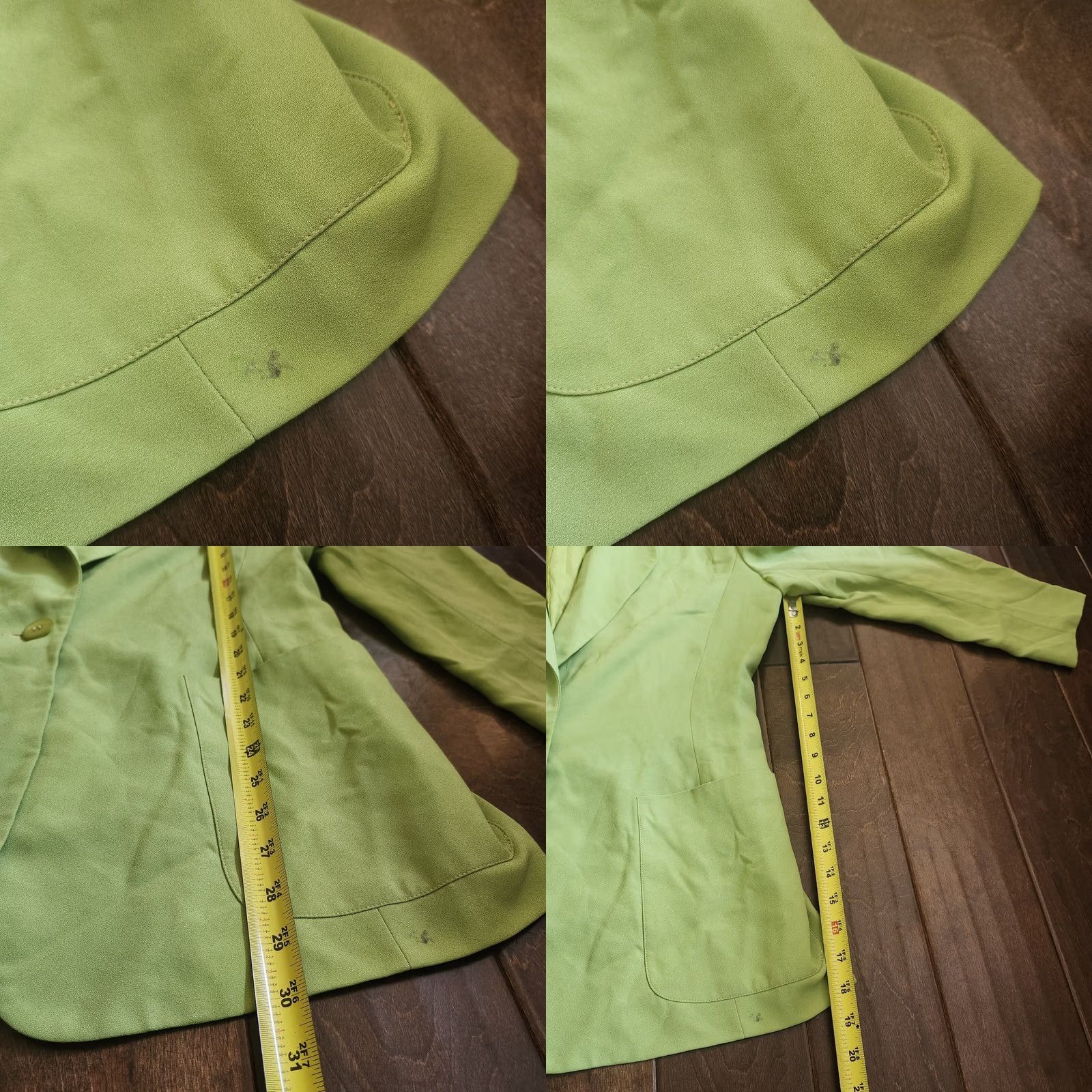 Vintage Tahari Daniele O by Tahari Women's Blazer Green One Button Size 10 Dry Clean Only Stains Vintage No Regular Jacket Mens? Size L / US 10 / IT 46 - 8 Thumbnail