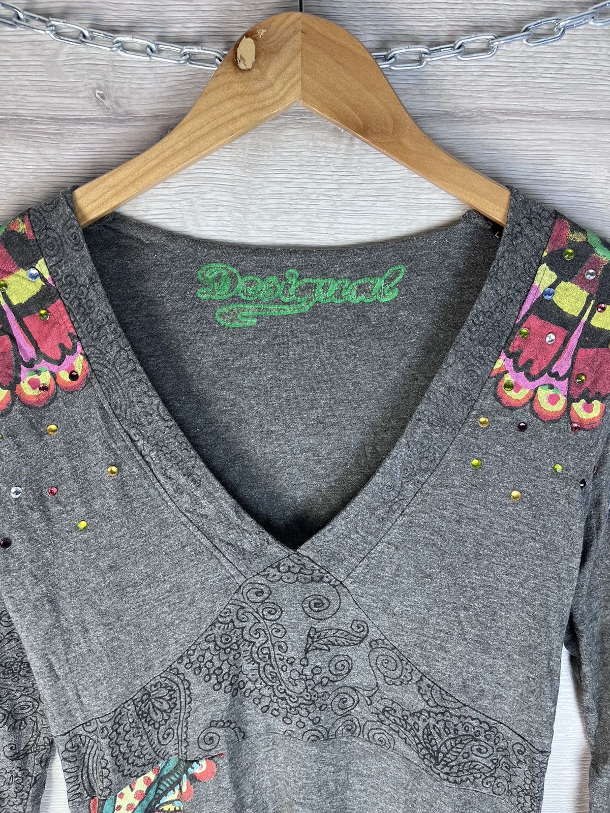 Desigual Women dress Designer size L logo flowers Y2K Size L / US 10 / IT 46 - 5 Thumbnail