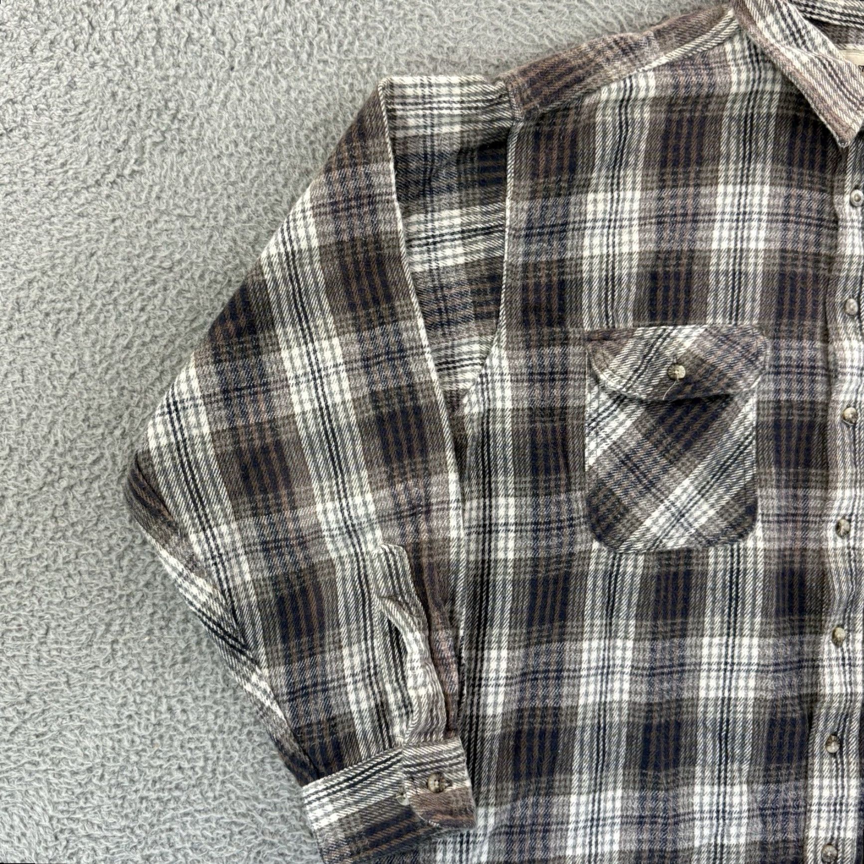 Vintage VINTAGE Fieldmaster Shirt Mens 2XL Tall Plaid Flannel Long Sleeve Button Up USA Size US XXL / EU 58 / 5 - 4 Thumbnail