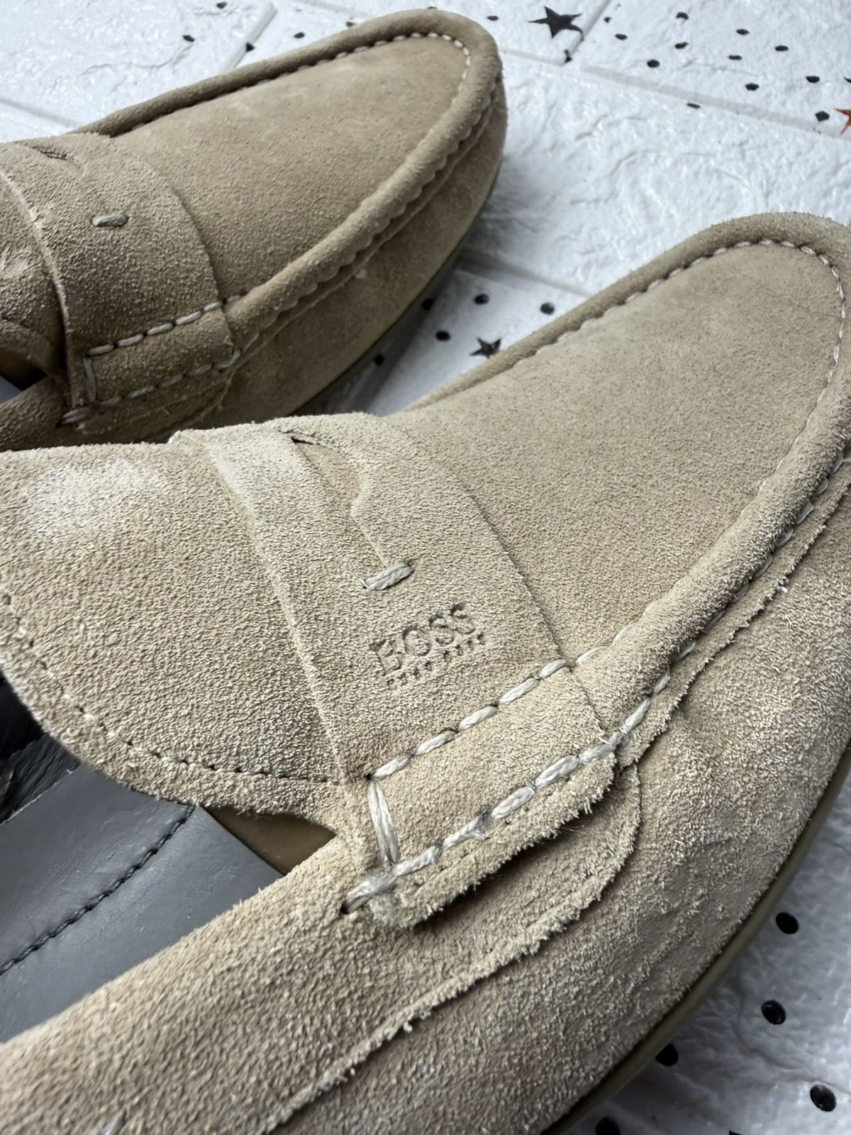 Hugo Boss HUGO BOSS US7 UK6.5 EUR41.5 Suede Shoes Men Beige Size US 7 / EU 40 - 6 Thumbnail