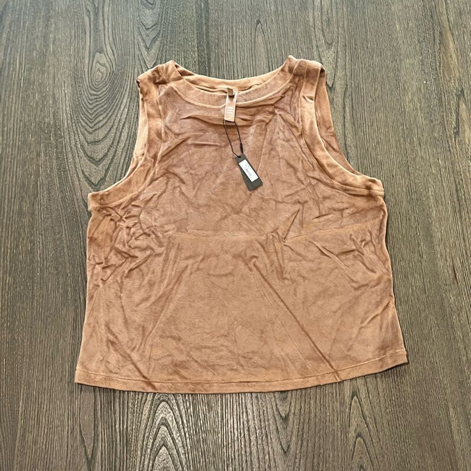 SKIMS NWT Skims Velour Crewneck Tank Sienna Size XL Size XL / US 12-14 / IT 48-50 - 1 Thumbnail