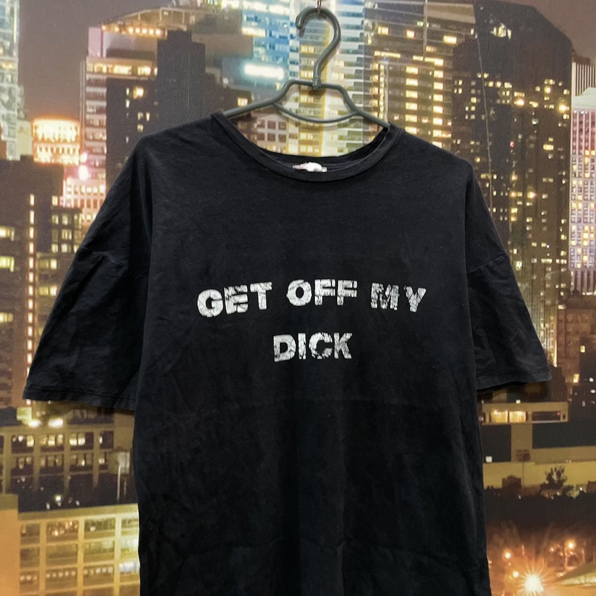 Band Tees VINTAGE Y2K BLACK TEE GET OFF MY DICK PENIS FUNNY PORNO Size US M / EU 48-50 / 2 - 2 Thumbnail