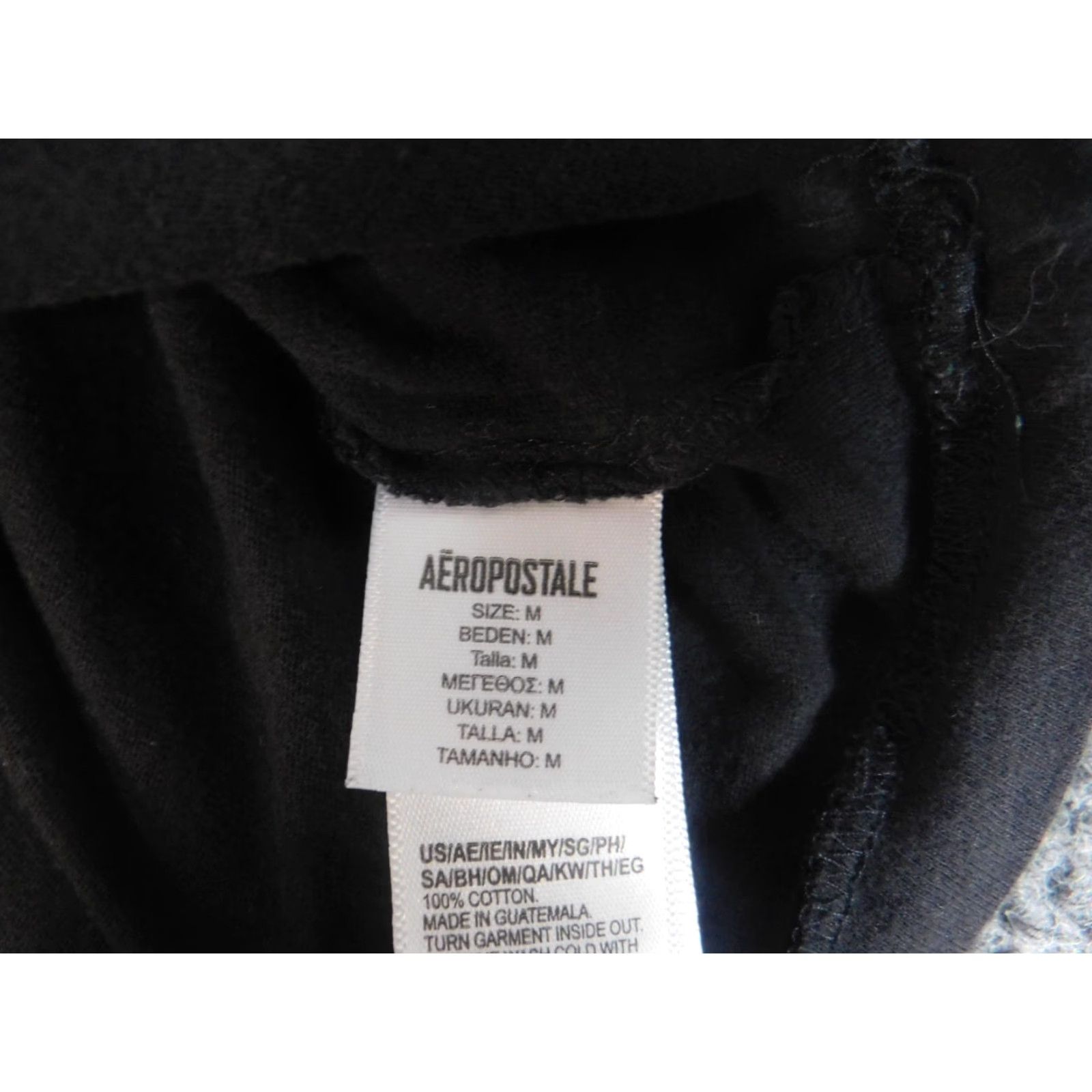 Vintage Aéropostale Mens Shirt M Black Graphic T-Shirt Crew Neck Short Sleeve Logo Cotton Spandex Vintage: No Menu California Classic (M) Mens Size US M / EU 48-50 / 2 - 7 Thumbnail