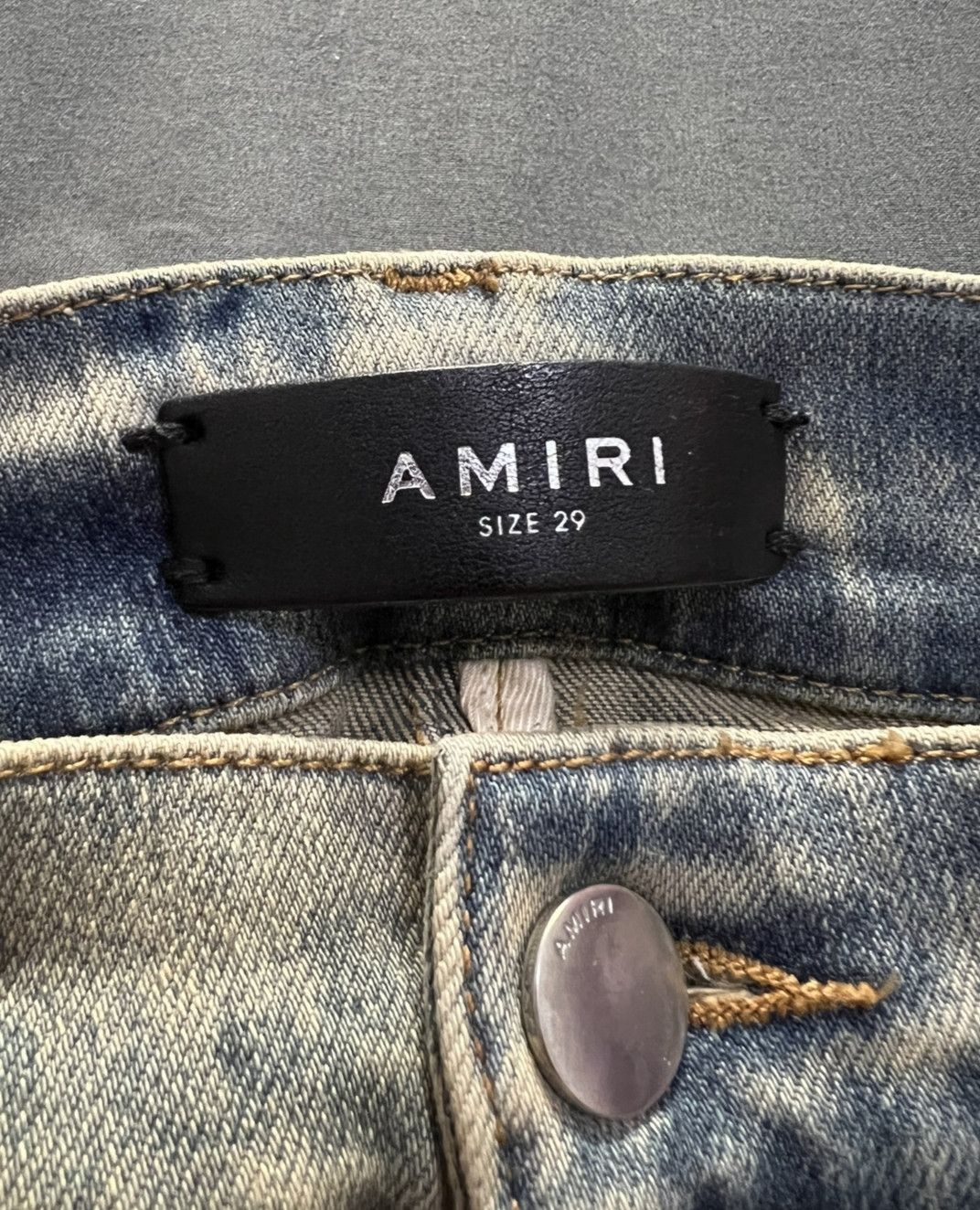 Amiri Amiri 18FW Cashew flower patchwork blue jeans-2506 Size US 29 - 2 Thumbnail