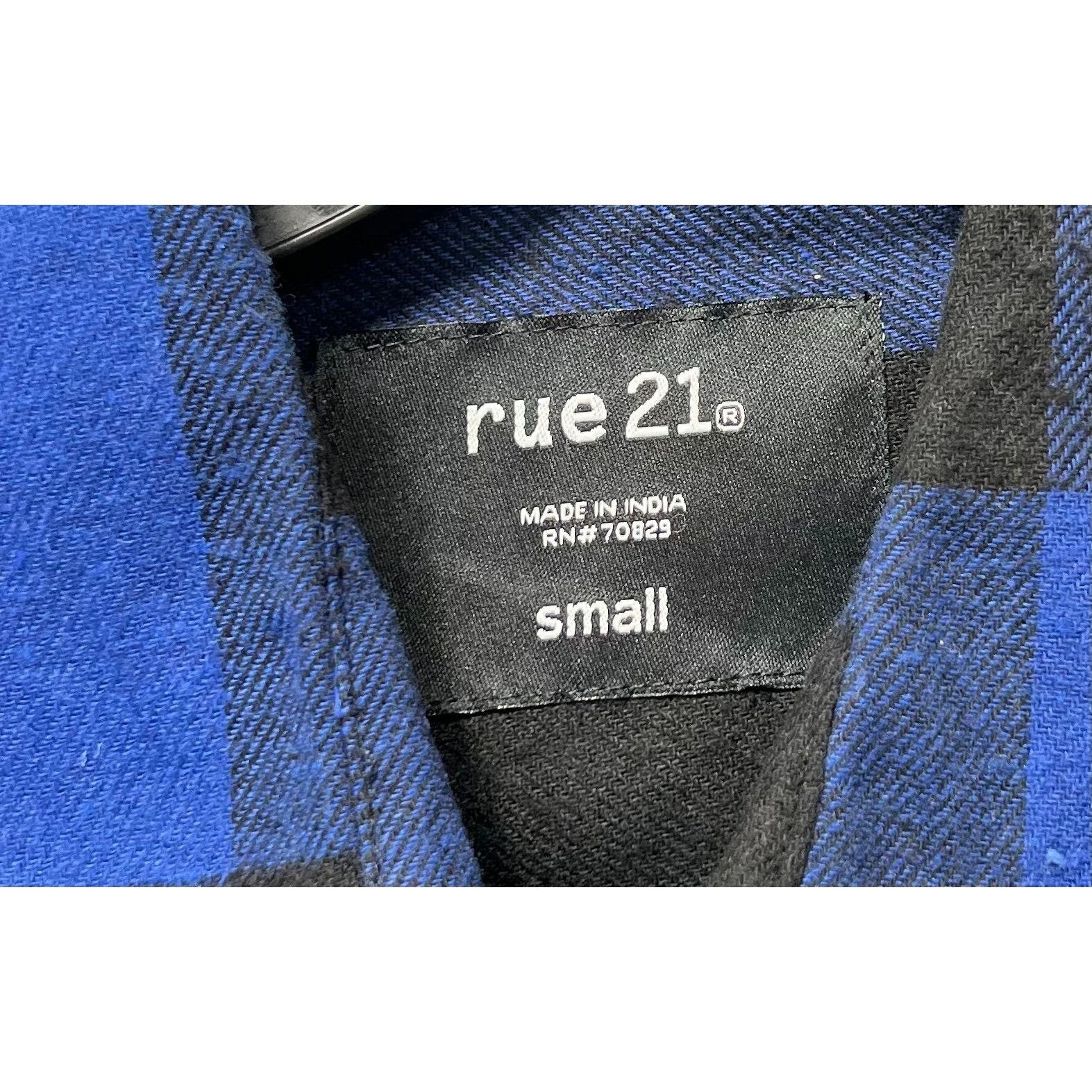 rue21 Rue 21 - Men Long Sleeve Plaid Shirt - Blue/Black - Small Size US S / EU 44-46 / 1 - 11 Thumbnail