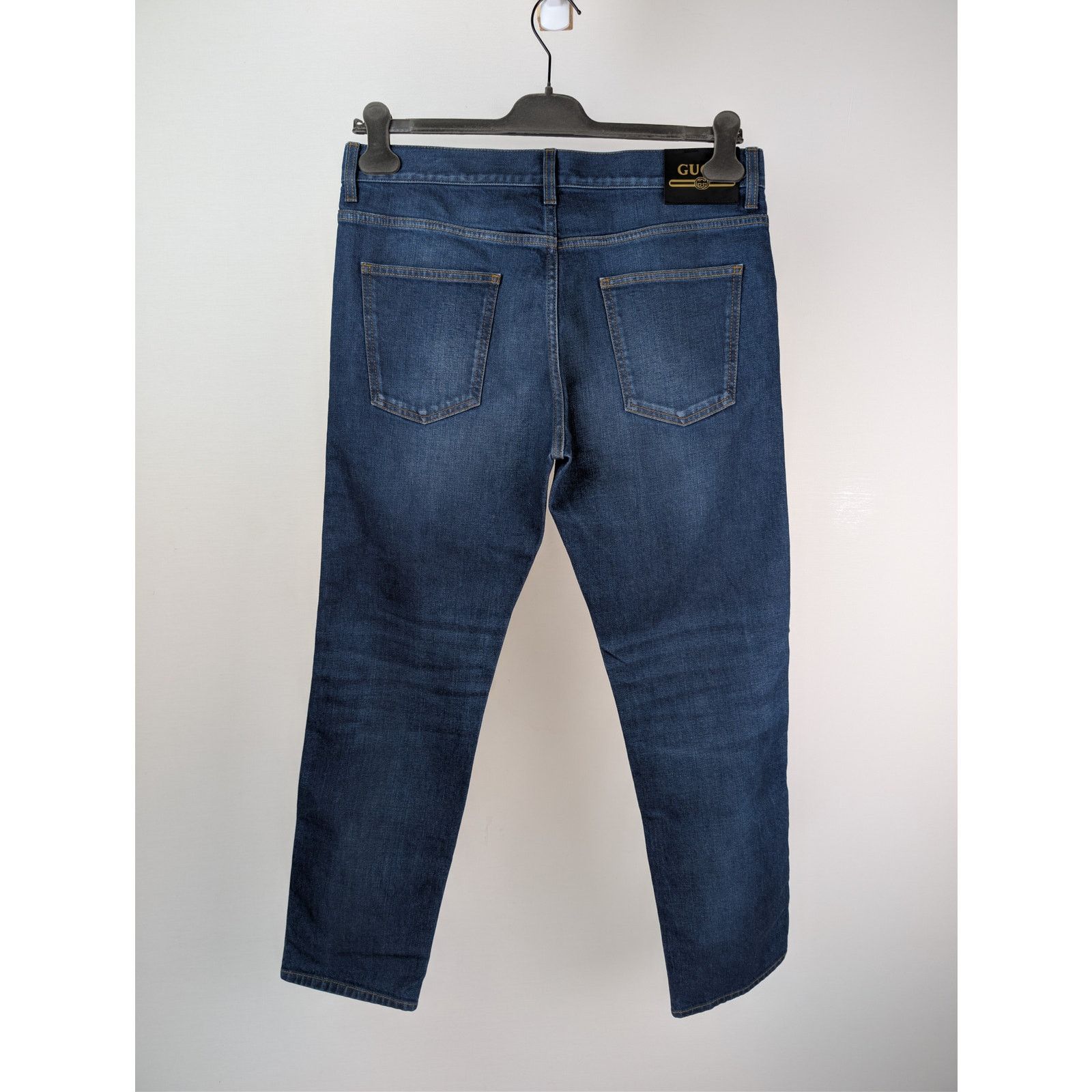 Gucci o1rshd1 Tapered Pant 5 Pocket Washed Stretch Denim Jean Size US 34 / EU 50 - 10 Thumbnail