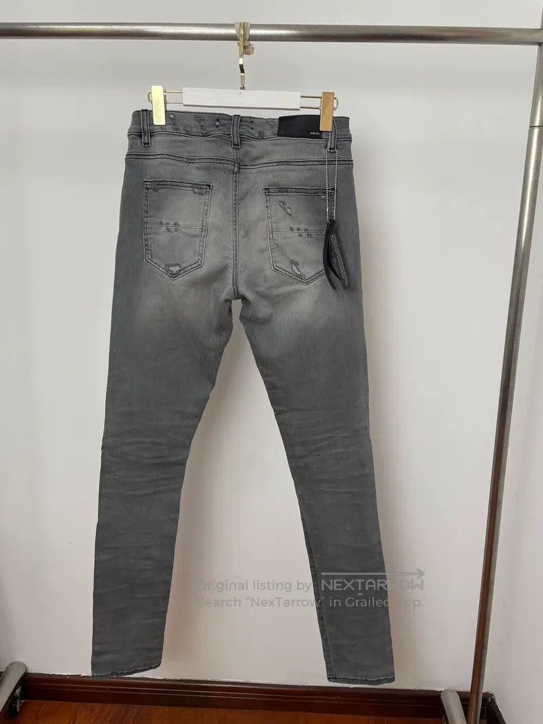 Amiri Amiri Size 31 Grey patchwork ripped jeans with tag. Size US 31 - 2 Thumbnail