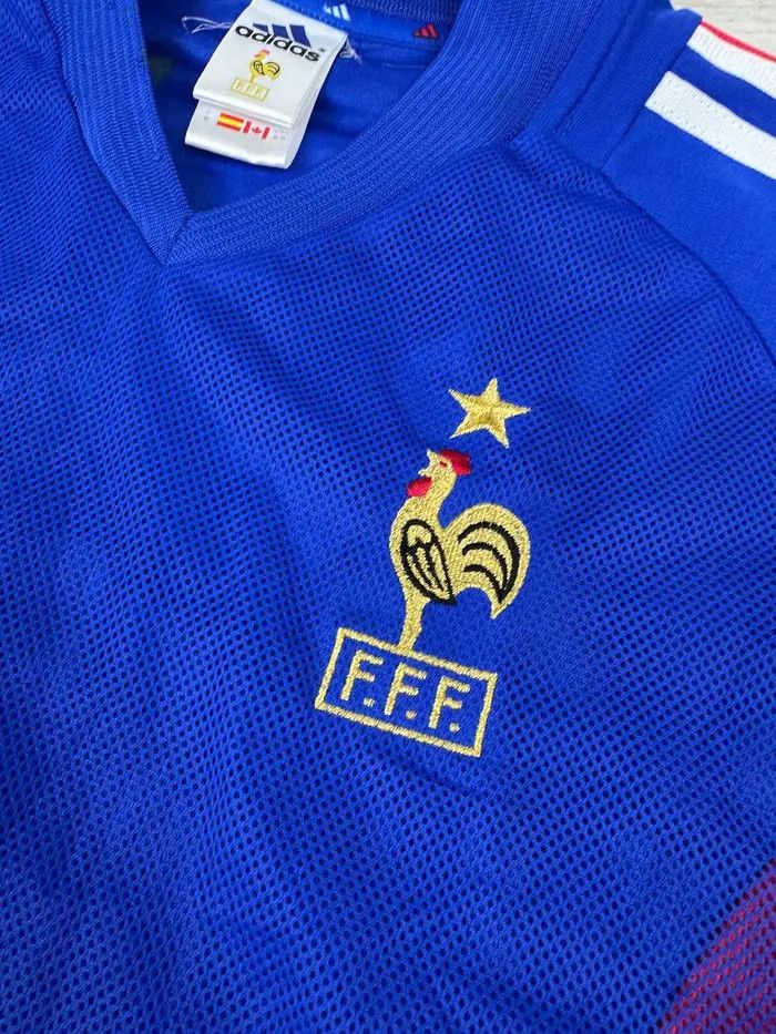 Adidas Vintage Adidas France 2002 2004 Zidane #10 Home Shirt Jersey Size US M / EU 48-50 / 2 - 12 Thumbnail