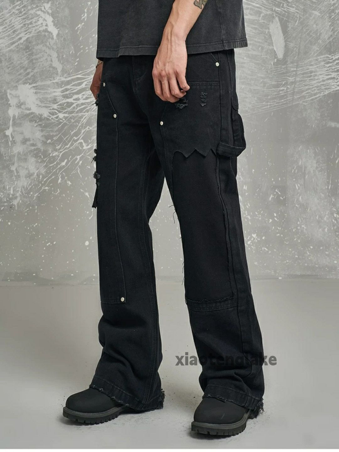 Designer × Japanese Brand × Vintage utility carpenter work punk damaged ripped pants Size US 32 / EU 48 - 5 Thumbnail