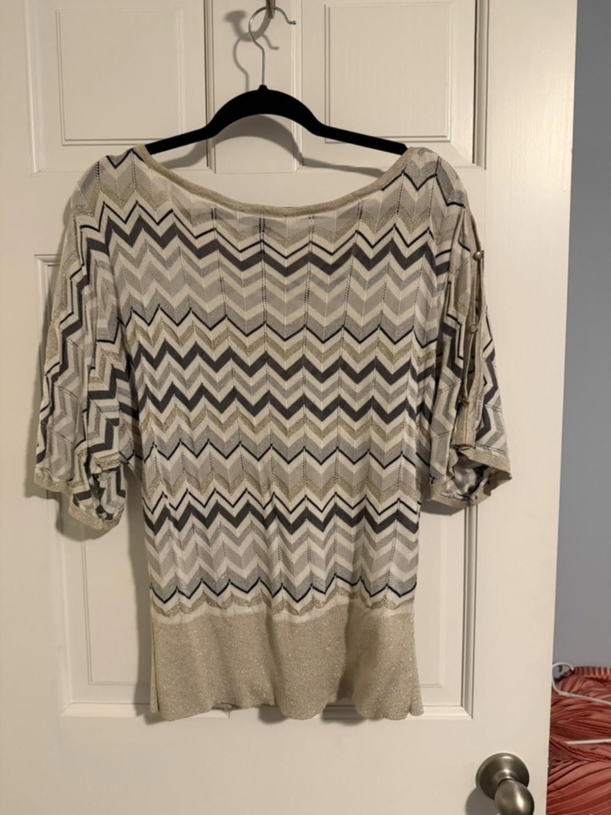 Other White House Black Market Chevron Pattern Pullover Sweater, L Size L / US 10 / IT 46 - 5 Thumbnail