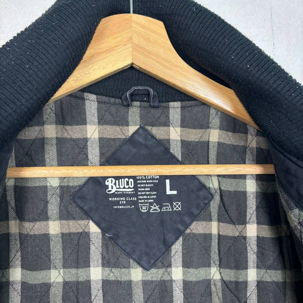 Japanese Brand Bluco Paxon Bomber Jacket Black Stone Washed Denim Jacket Size US L / EU 52-54 / 3 - 9 Thumbnail