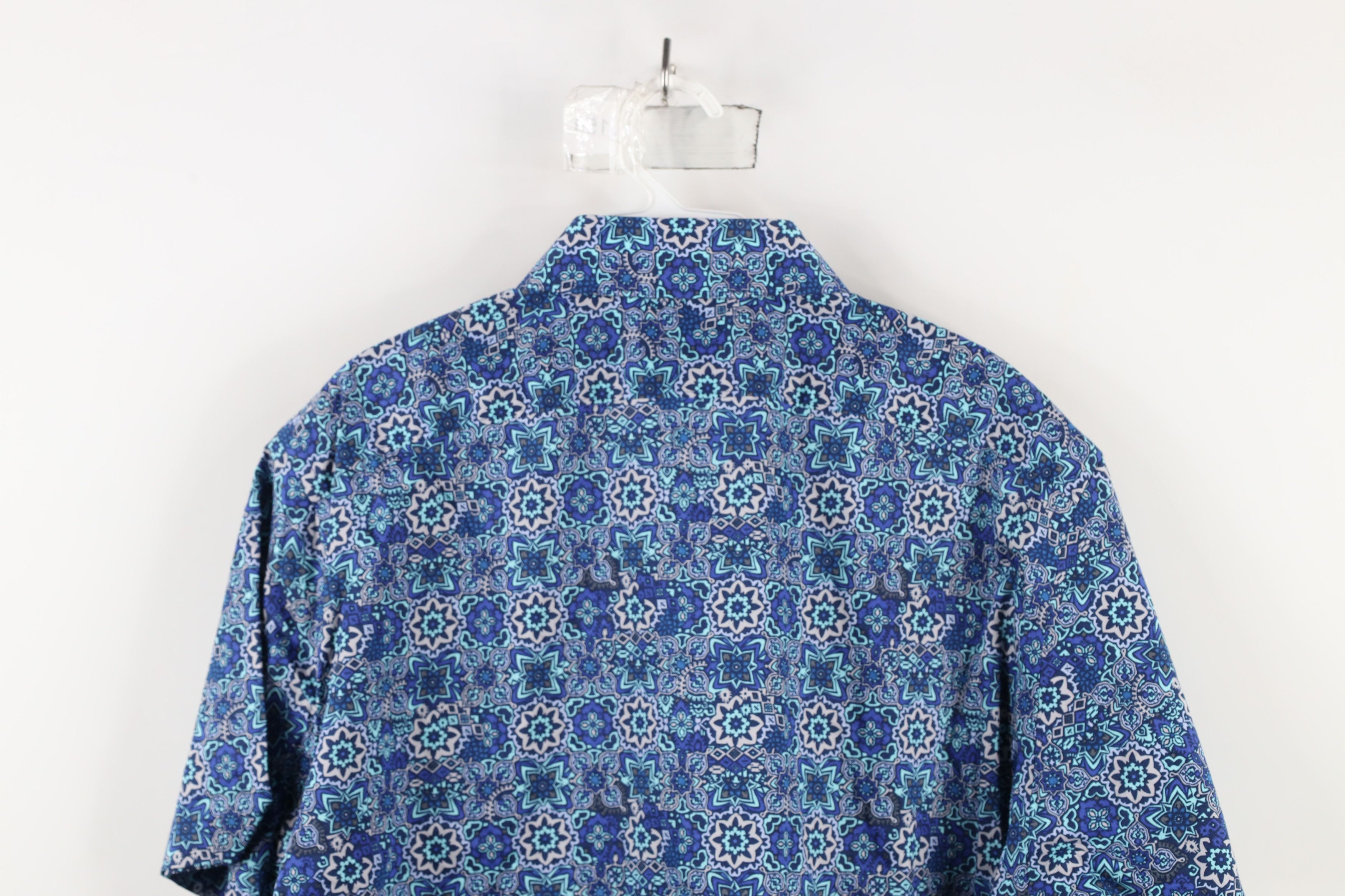 Vintage New Hart Schaffner Marx Geometric Flower Button Shirt Size US L / EU 52-54 / 3 - 9 Thumbnail