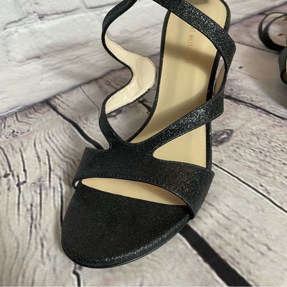 Stuart Weitzman New Stuart Weitzman Mariposa Glitter Leather Sandals Size 7 Size US 7.5 / IT 37.5 - 9 Thumbnail