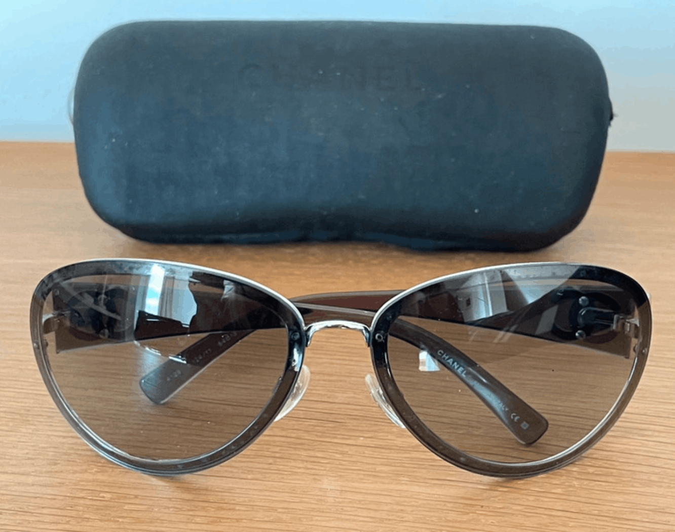 Chanel × Vintage CHANEL SUNGLASSES 4129 LOGO ICONIC 4017 Mask Vintage Size ONE SIZE - 2 Thumbnail