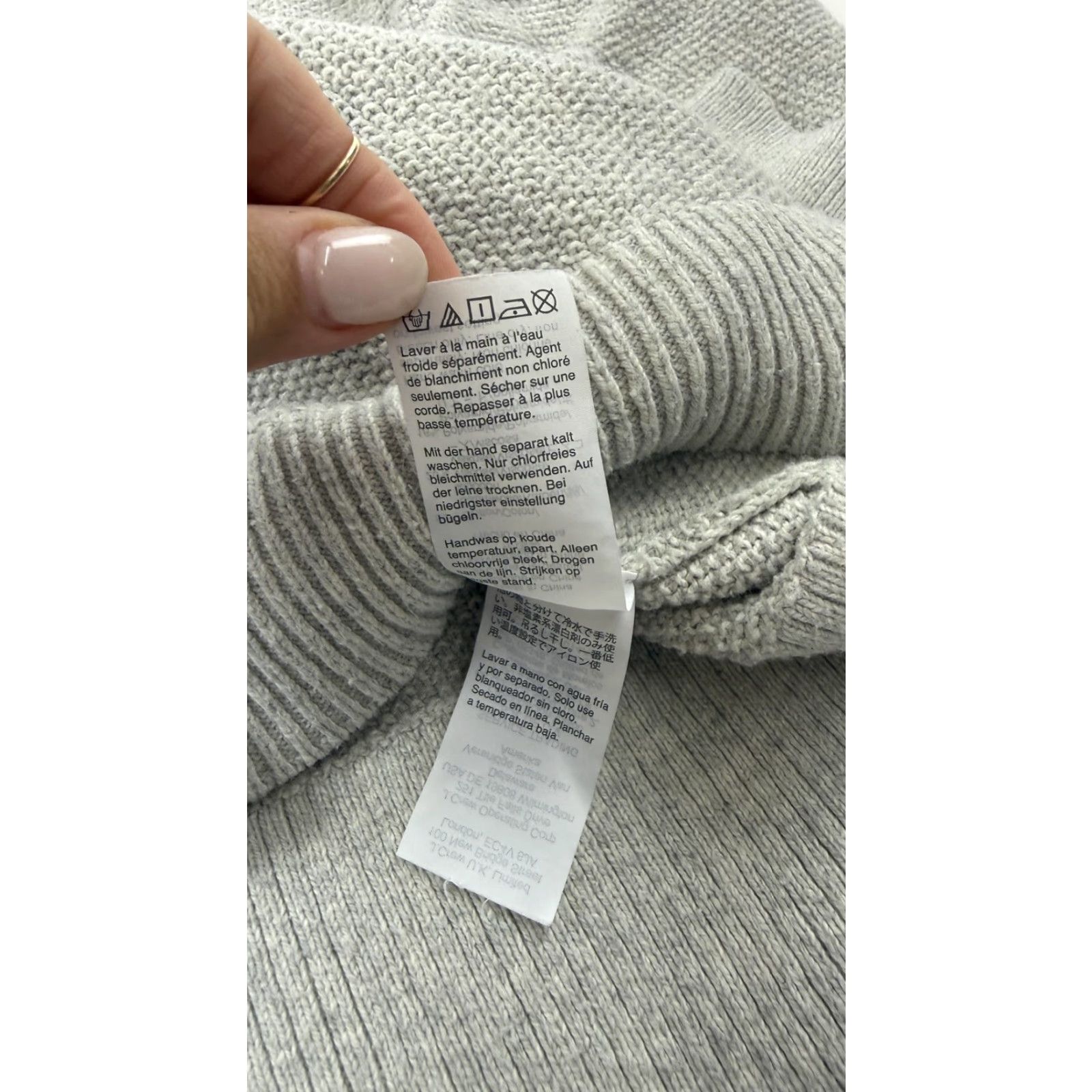 Madewell VINTAGE Madewell Cardigan Sweater Womens Large Light Gray Button Front Cotton Blend V-Neck Size L / US 10 / IT 46 - 6 Thumbnail
