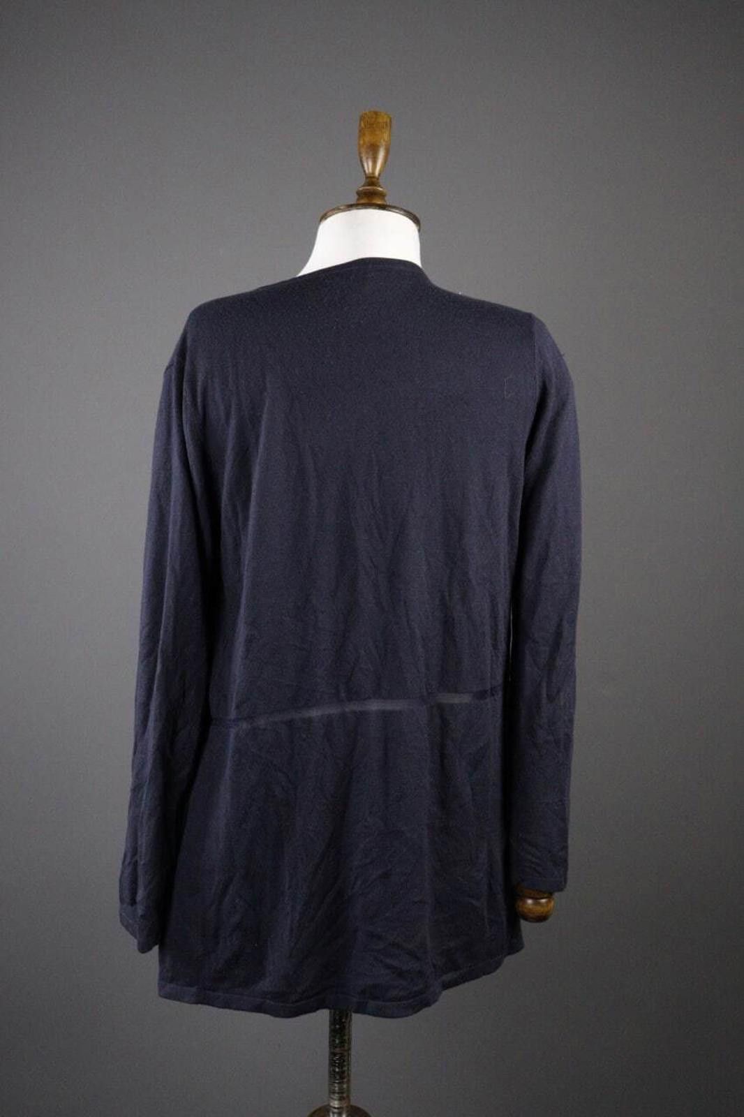 Designer Armani Jeans Casual Knit Open Cardigan Sweater Size 42 Size M / US 6-8 / IT 42-44 - 6 Thumbnail